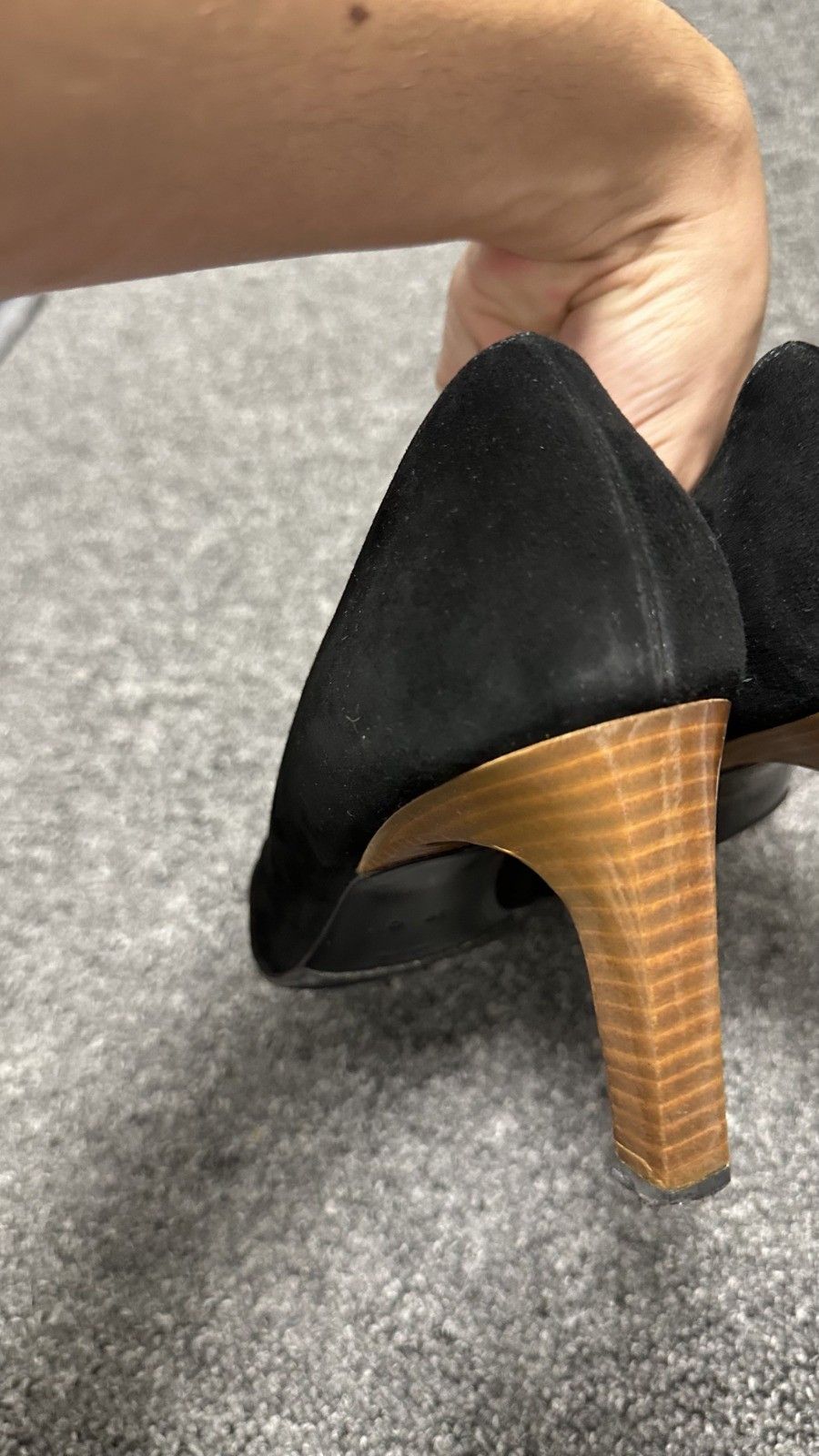 Gucci Gucci Women's Suede Black Heels Size 39 Size US 9 / IT 39 - 7 Thumbnail
