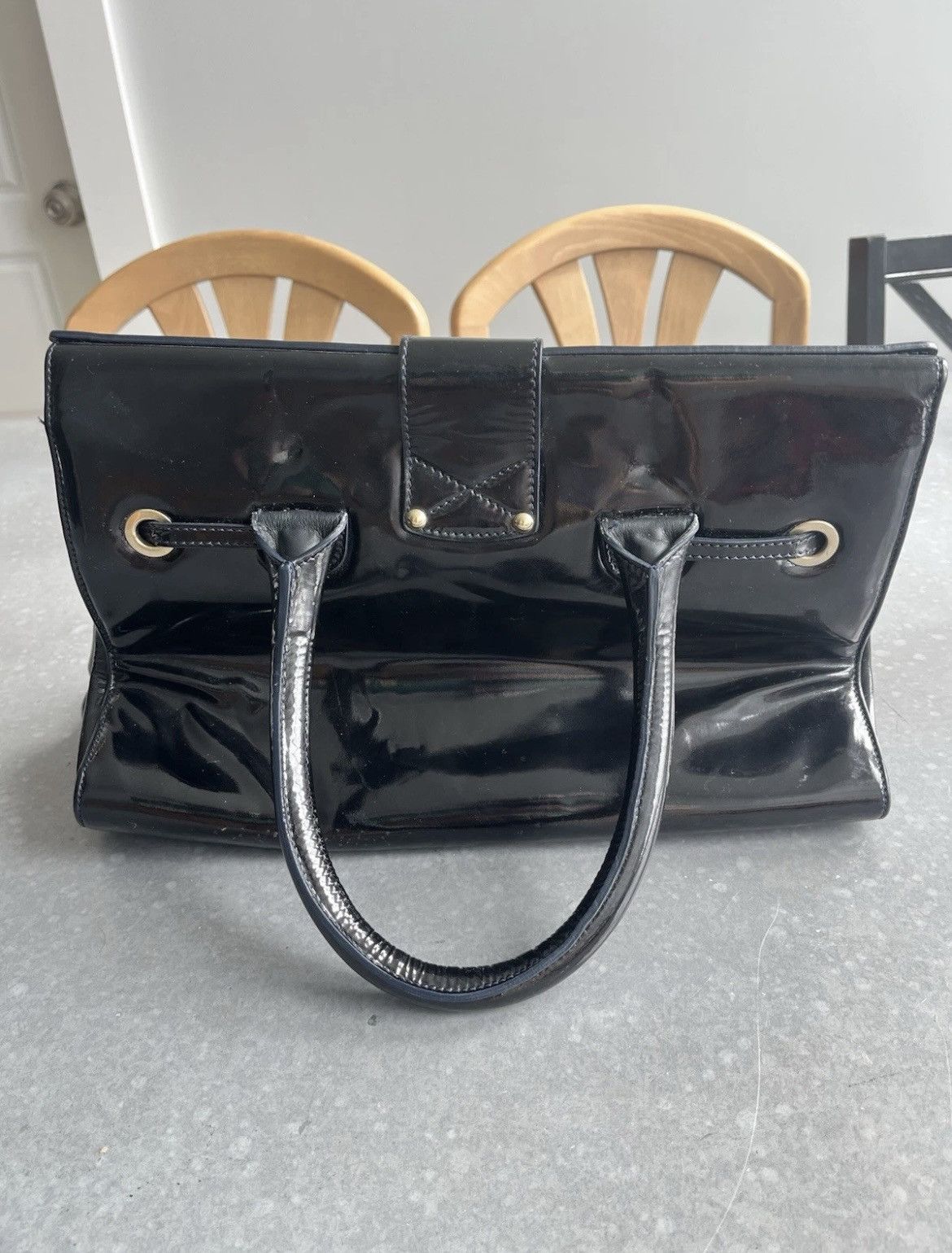 Jimmy Choo Jimmy Choo Large Patent Leather Handbag, Great Condition Size ONE SIZE - 2 Thumbnail