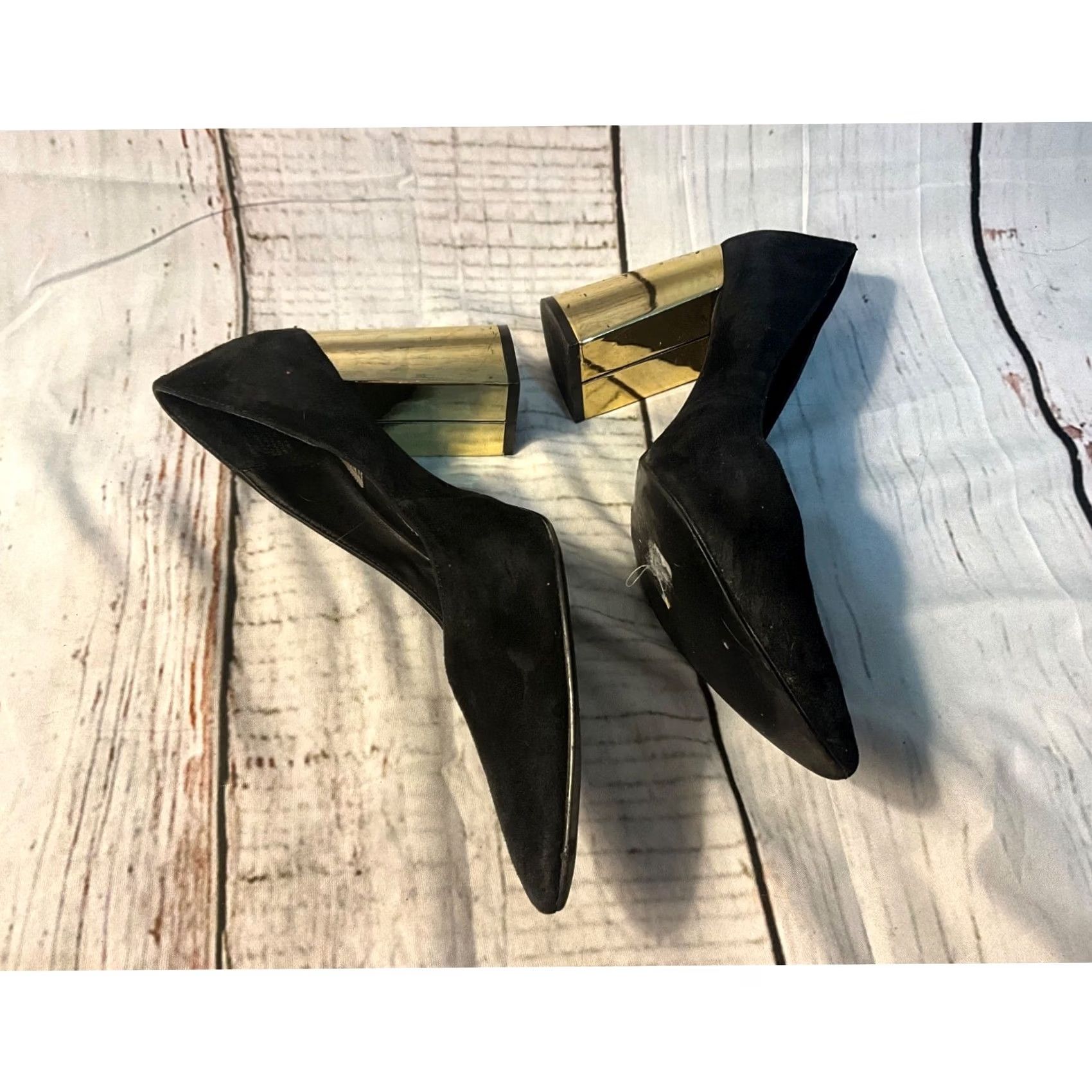 Steve Madden Steve Madden Black Suede Heels Pump Women 7.5 Ultra High Stiletto Closed Toe Slip On Leather Lining Party/Cocktail Size US 6 / IT 36 - 5 Thumbnail