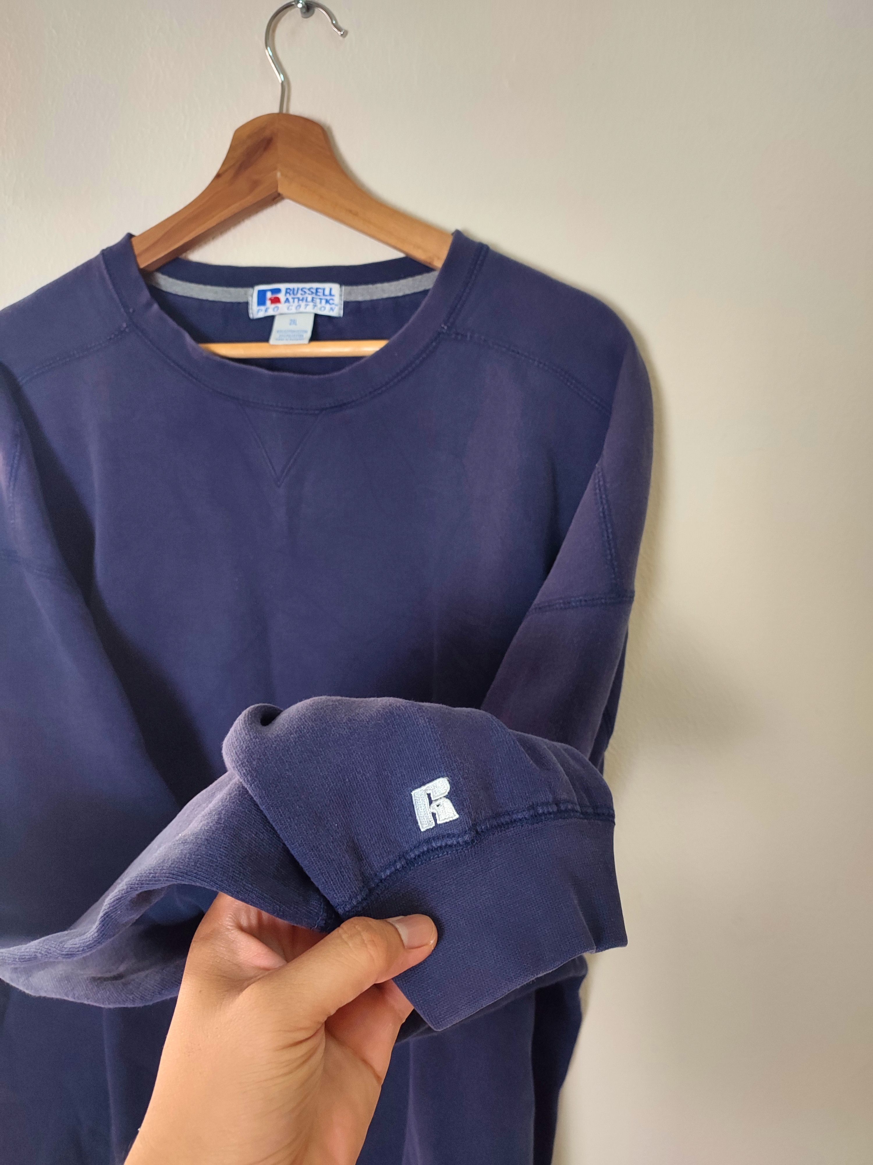 Russell Athletic Vintage Russell Athletic Navy Blue Sweatshirt Size US XXL / EU 58 / 5 - 4 Thumbnail