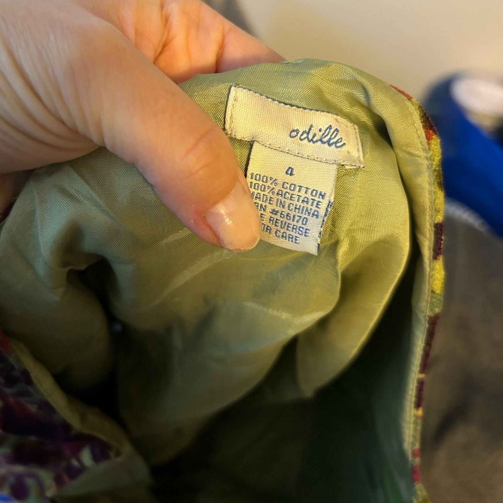 Anthropologie Odille Vintage Floral Velour Ruffle Skirt Size 27" / US 4 / IT 40 - 3 Thumbnail