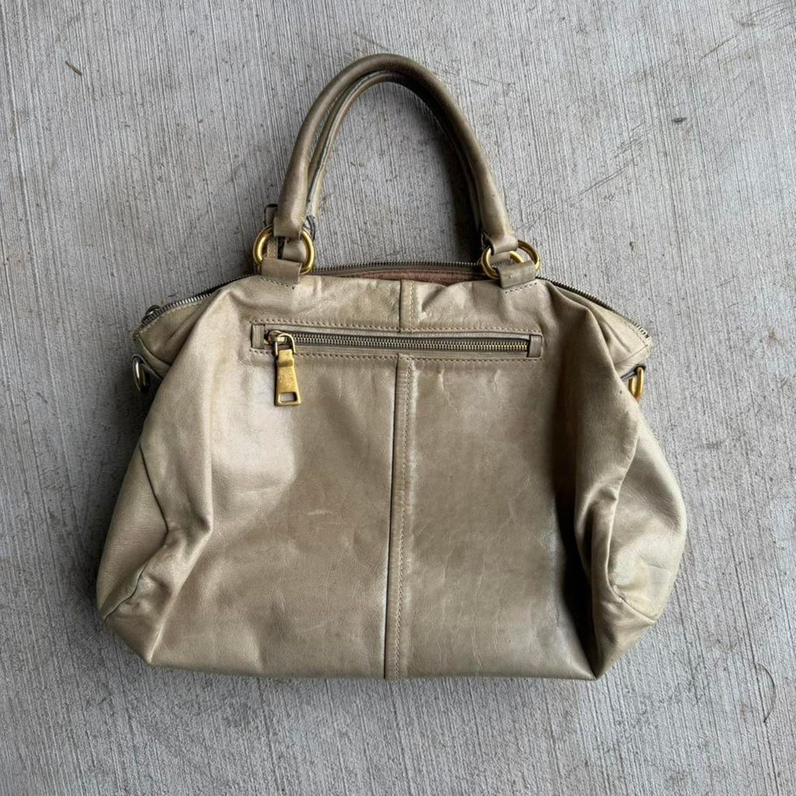 Prada Prada Vitello Shine Tote Handbag Beige y2k Size ONE SIZE - 3 Thumbnail
