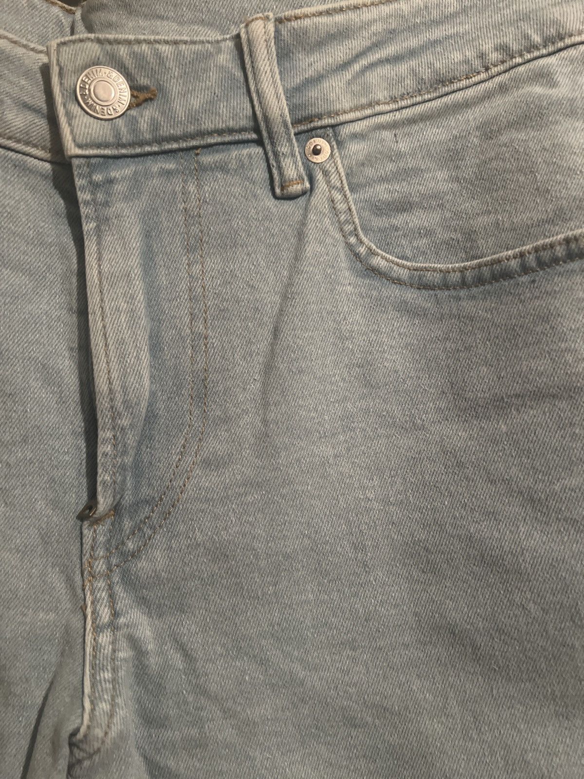 H&M H&M white wash straight leg jeans Size US 34 / EU 50 - 4 Thumbnail