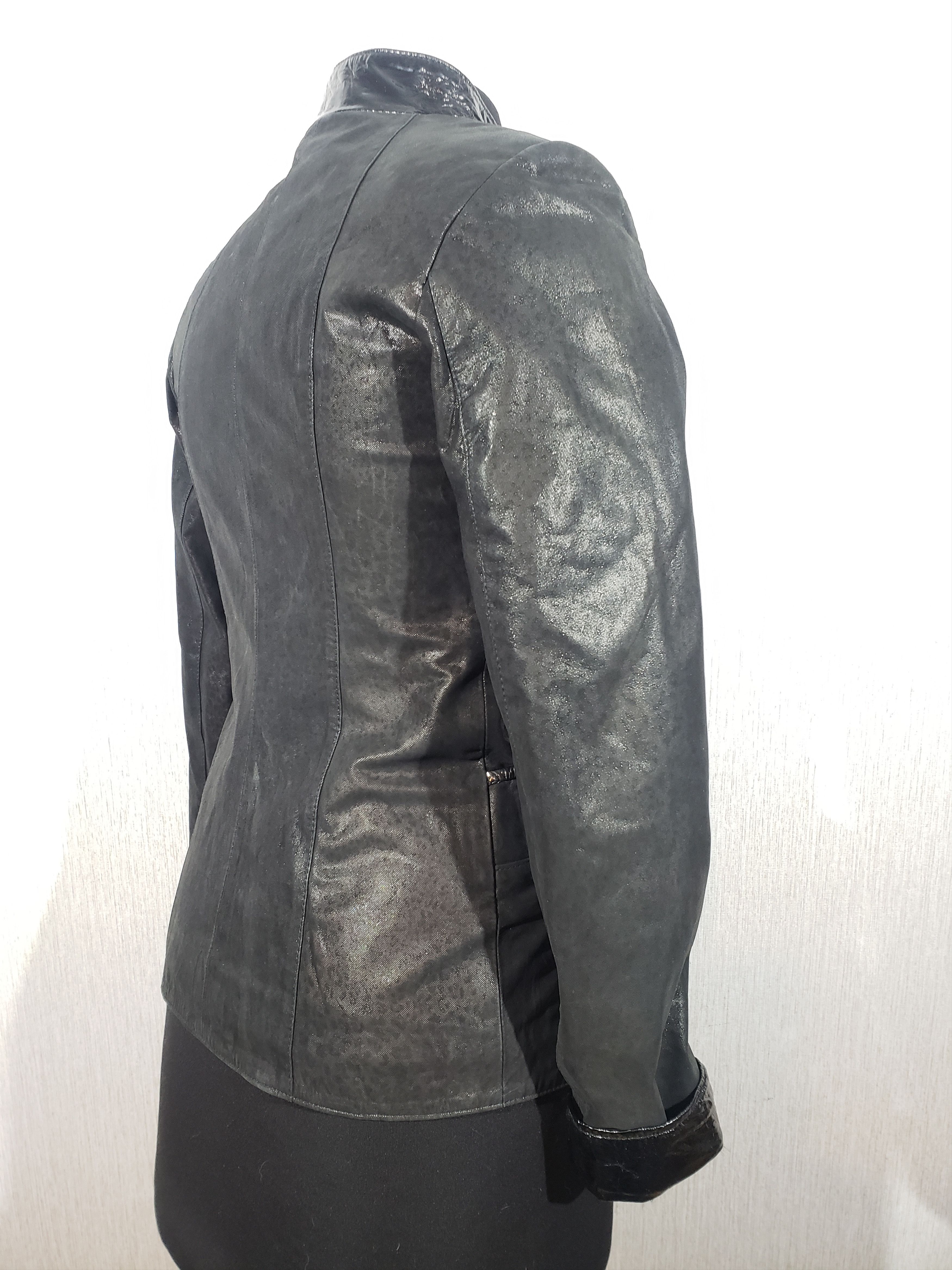 Other Stylish women's leather jacket with buttons. Size M / US 6-8 / IT 42-44 - 3 Thumbnail