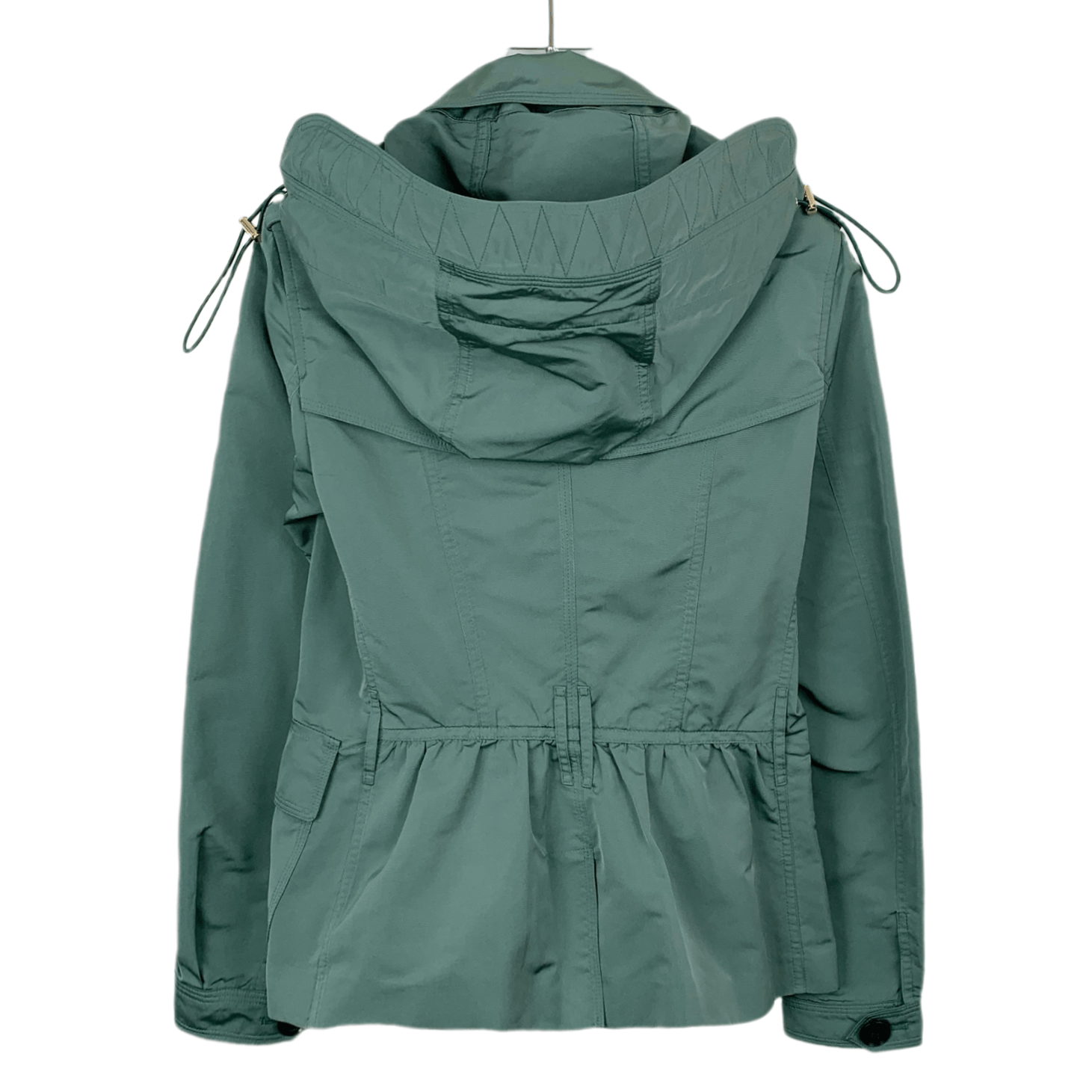 Burberry Burberry Green Cotton Hooded Trench Coat (Size 36) Size XS / US 0-2 / IT 36-38 - 6 Thumbnail