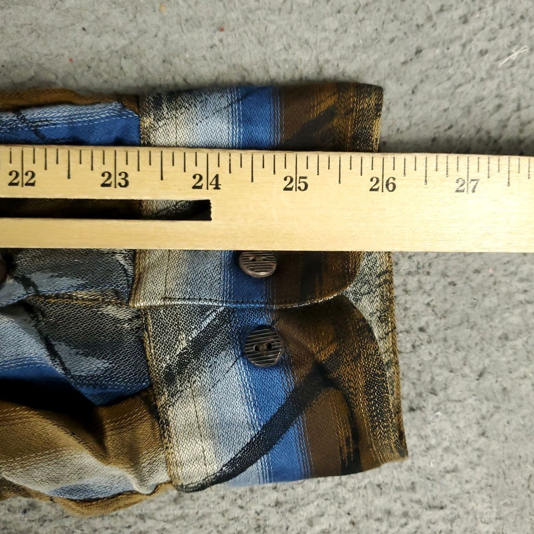 Vintage Jhane Barnes Shirt Mens 2XL Blue Brown Striped Button Up Long Sleeve Size US XXL / EU 58 / 5 - 6 Thumbnail