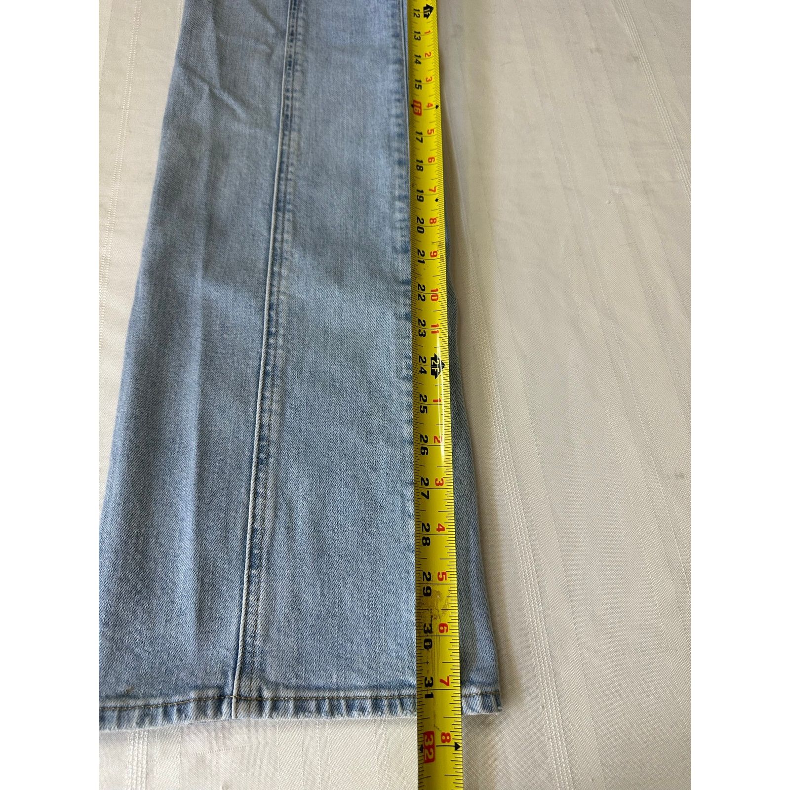 Edwin EDWIN Straight Leg Jeans Light Wash Front Seam Women's Sz 25 Size 25" / US 0 / IT 36 - 8 Thumbnail