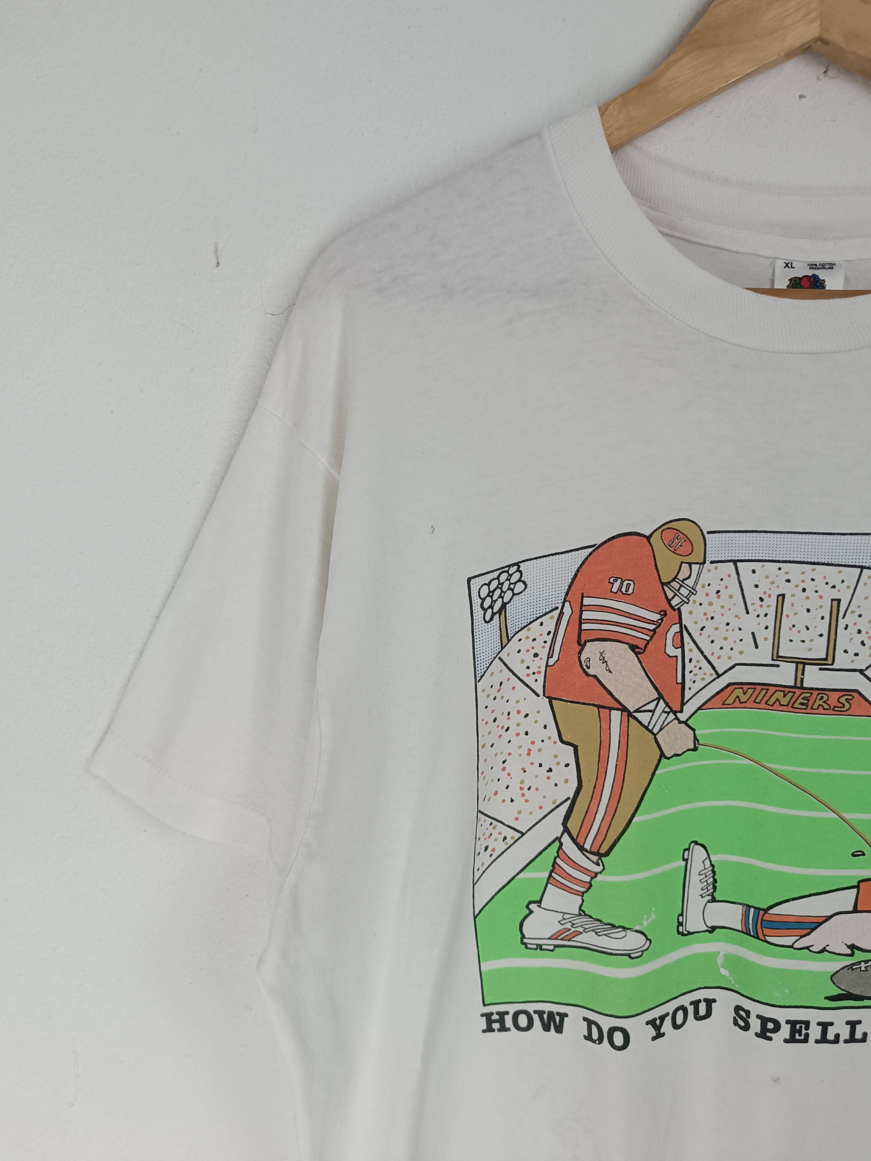 NFL THRASHED FADED VINTAGE 90'S NFL HOW YOU SPELL RELIEF FUNNY Size US XL / EU 56 / 4 - 5 Thumbnail