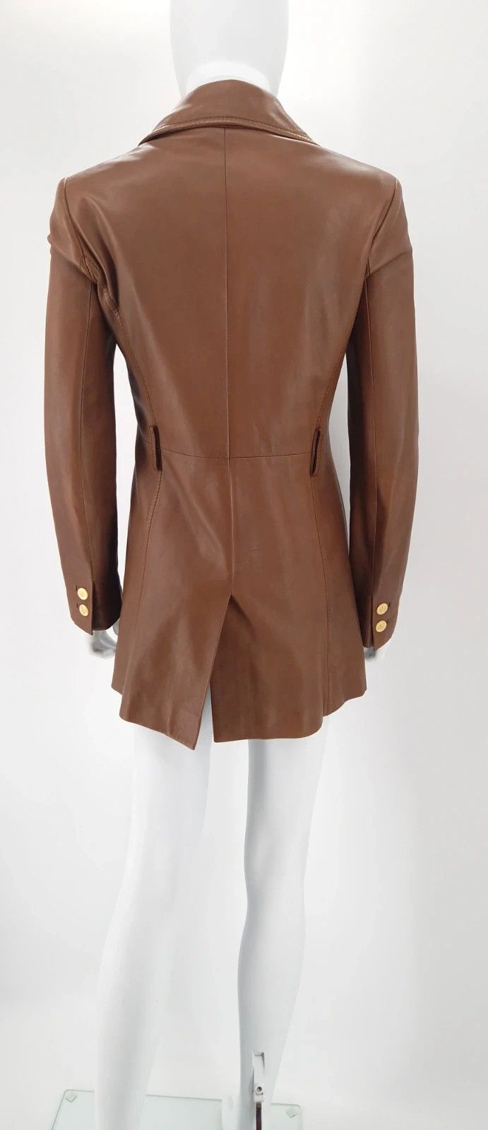 Gucci Gucci by Tom Ford Archival Brown Leather Coat Size S / US 4 / IT 40 - 19 Thumbnail