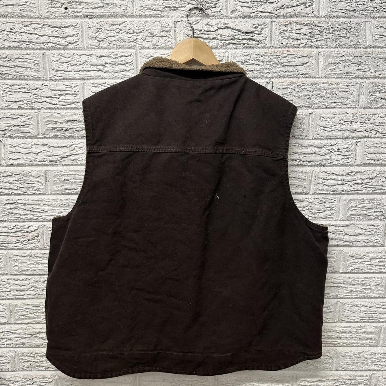 Carhartt Vintage Carhartt Sherpa Lined Brown Canvas Vest XXL Size US XXL / EU 58 / 5 - 3 Thumbnail