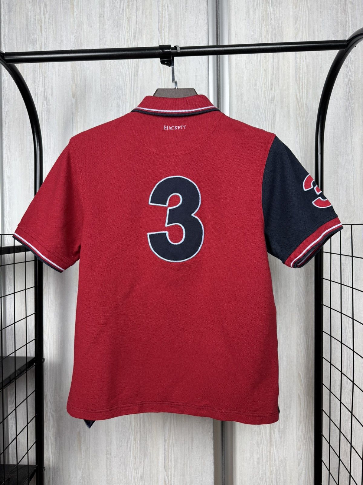 Hackett Hackett London red blue army polo shirt number 3 Size US M / EU 48-50 / 2 - 2 Thumbnail