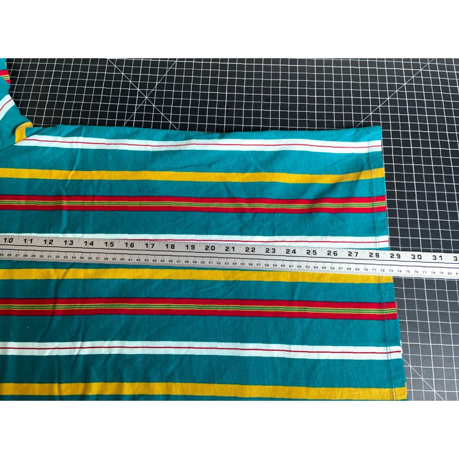 Guess VINTAGE GUESS Originals T-Shirt Men Large Green Rainbow Striped Embroidered Logo Size US L / EU 52-54 / 3 - 6 Thumbnail