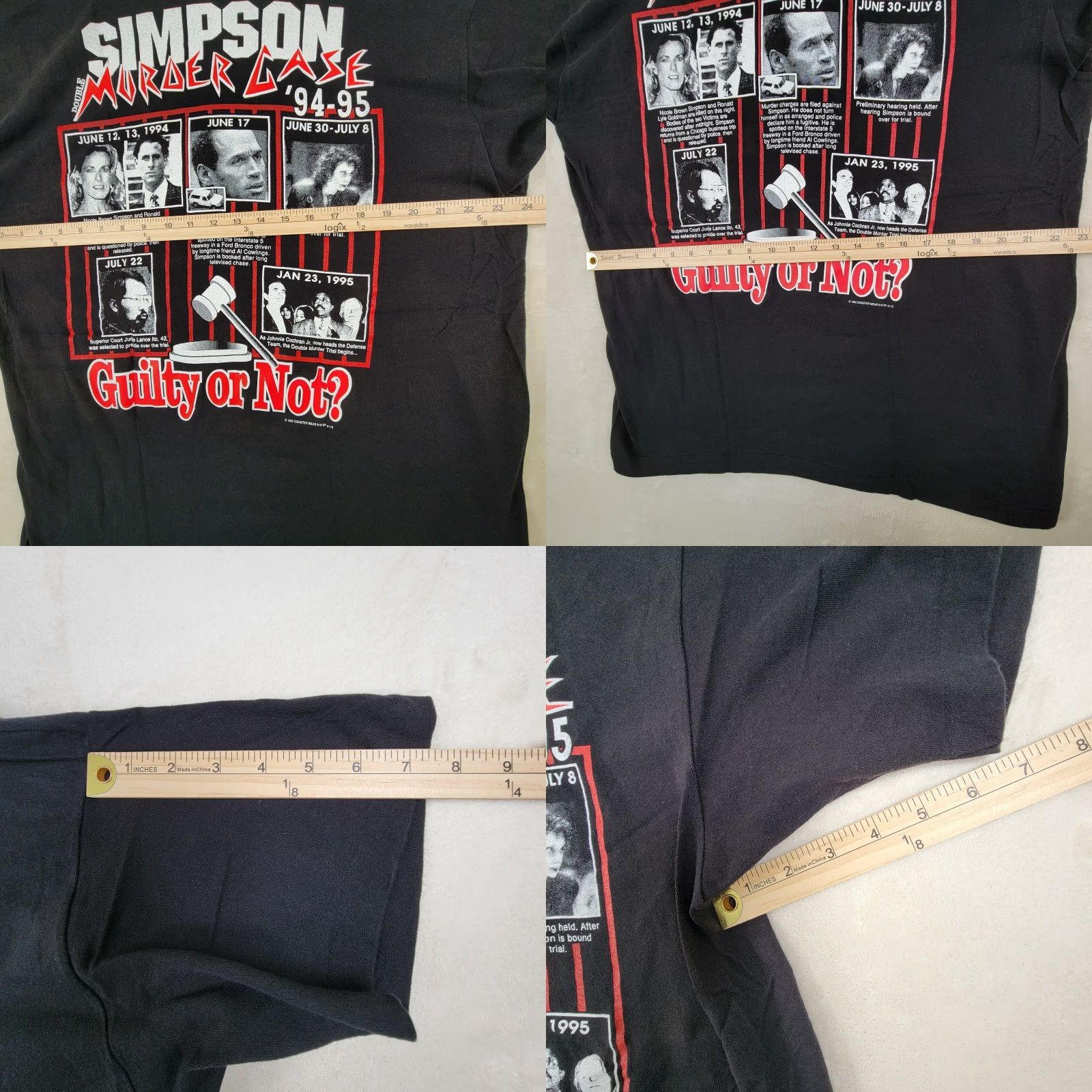 Vintage VINTAGE OJ Simpson Dateline Murder Trial T Shirt Geometric Black XL Newstar California Mens Size US XL / EU 56 / 4 - 8 Thumbnail