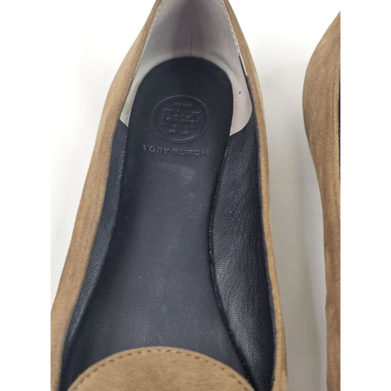 Tory Burch Tory Burch Ballet Womens Brown Suede Leather Slip Flat Women Slide Loafer Logo Size US 7 / IT 37 - 5 Thumbnail