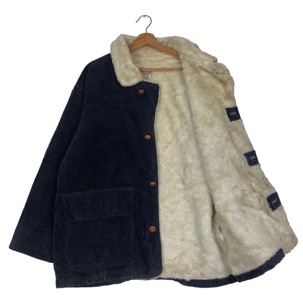 If Six Was Nine 🔥Vintage Shearling Chore Work Jacket Pract Studio Japan Size US L / EU 52-54 / 3 - 11 Thumbnail