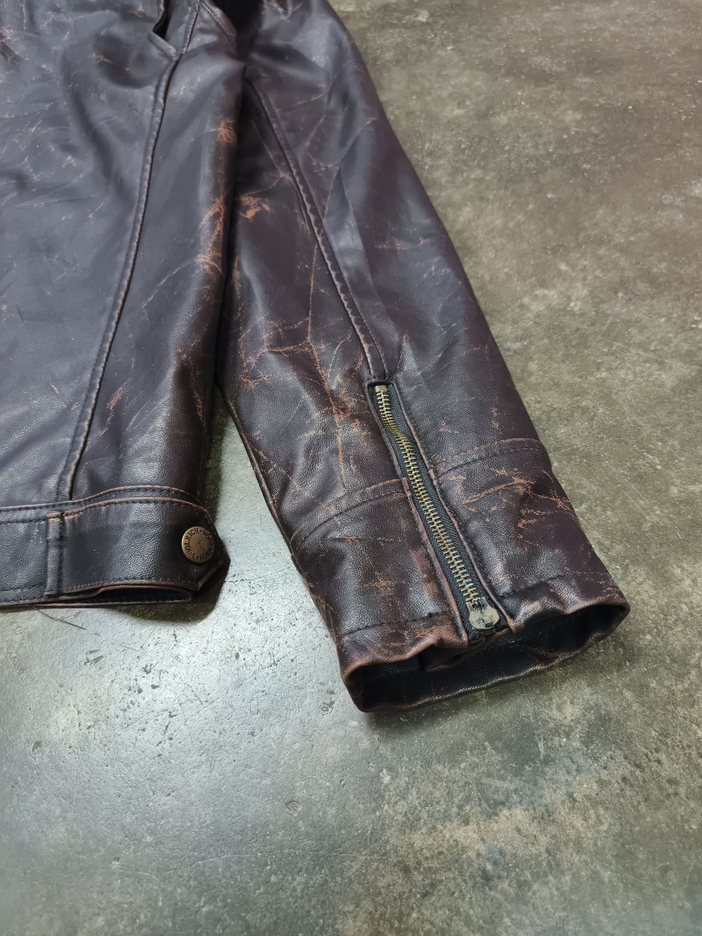 Japanese Brand RARE MITSUMINE X WOOLRICH LEATHER JACKET PUNK ROCK Size US L / EU 52-54 / 3 - 8 Thumbnail