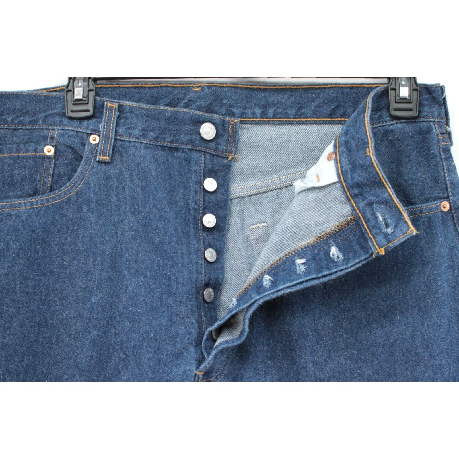 Levi's VINTAGE Levi’s 501 Jeans 38x35 Blue Cowboy Workwear Button Fly Made in USA Men's Jeans 501 Model USA Theme Cowboy USA 1990s Size US 38 / EU 54 - 5 Thumbnail