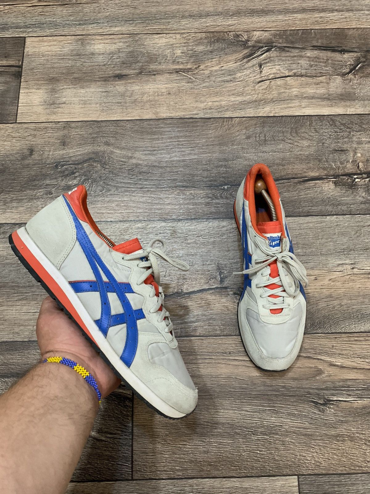 Asics × Onitsuka Tiger × Vintage Vintage ASICS Onitsuka Tiger Grey Men’s Suede/Nylon Sneakers Size US 11.5 / EU 44-45 - 1 Thumbnail