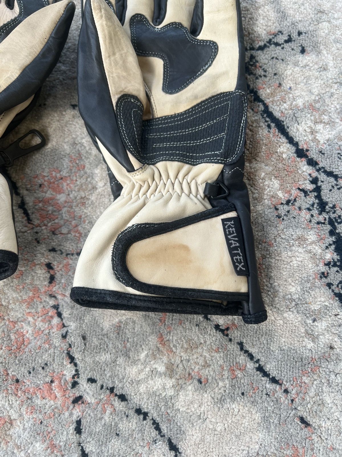 Vintage Buse Moto Leather Gloves Size ONE SIZE - 3 Thumbnail