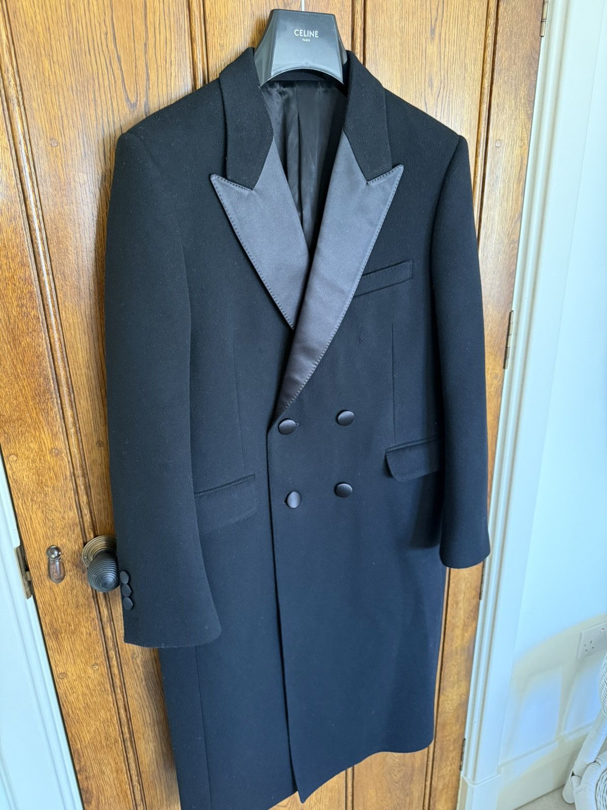 Celine FW25 Celine 1 of 1 sample Chesterfield tuxedo coat Hedi M Size US M / EU 48-50 / 2 - 14 Thumbnail