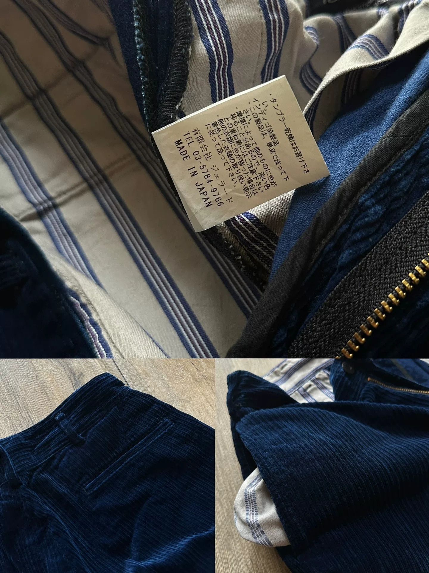 Jelado JELADO Indigo Corduroy Pants L Size US 33 - 7 Thumbnail