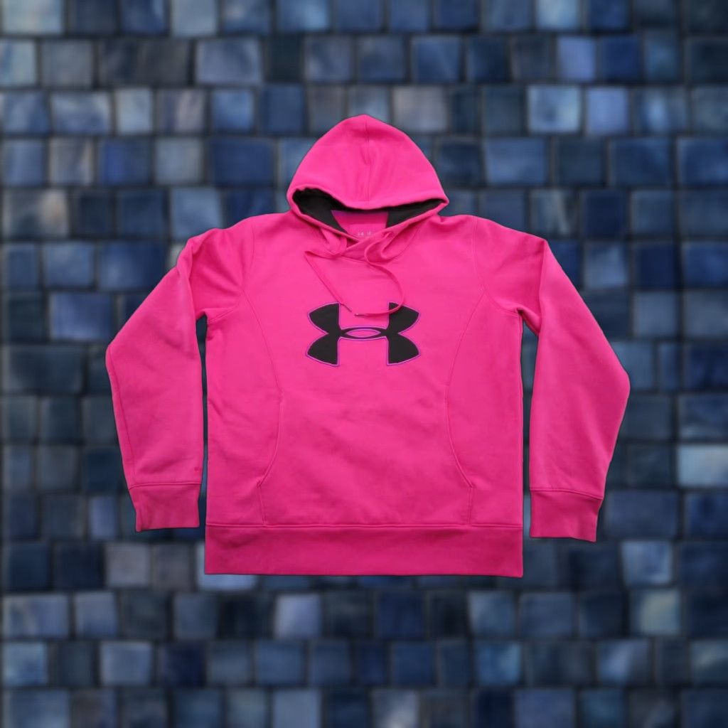 Under Armour Under Armour Hoodie Women's L Pink Coldgear Stretch Semi Fitted Sweatshirt Size L / US 10 / IT 46 - 1 Thumbnail