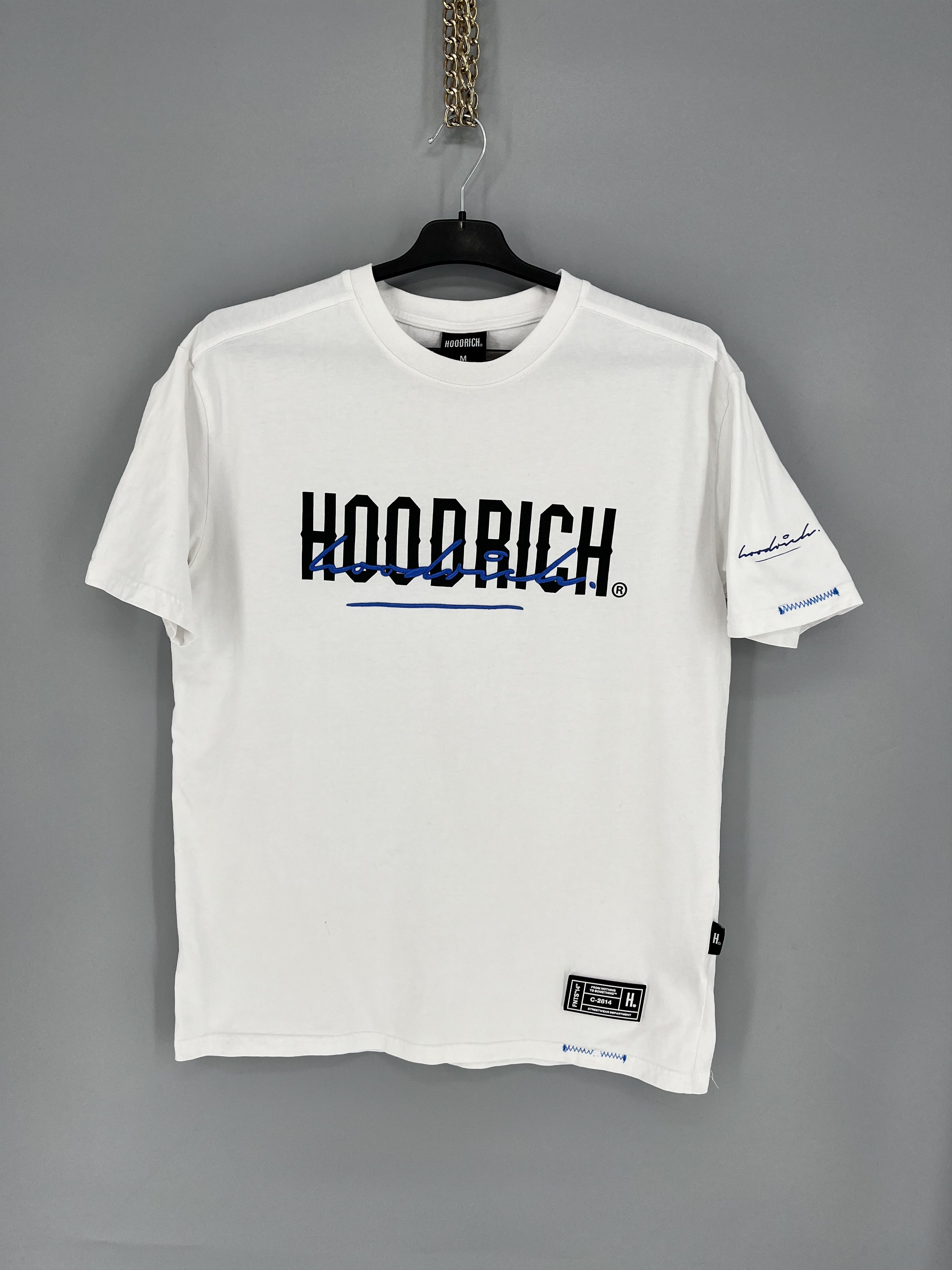 Vintage Hype Hoodrich Big Logo Drill Y2K Streetwear White Tee Size US M / EU 48-50 / 2 - 1 Thumbnail