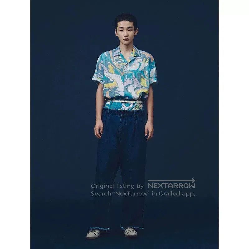 KUON kuon suminagashi camp collar shirt. Size US S / EU 44-46 / 1 - 9 Thumbnail
