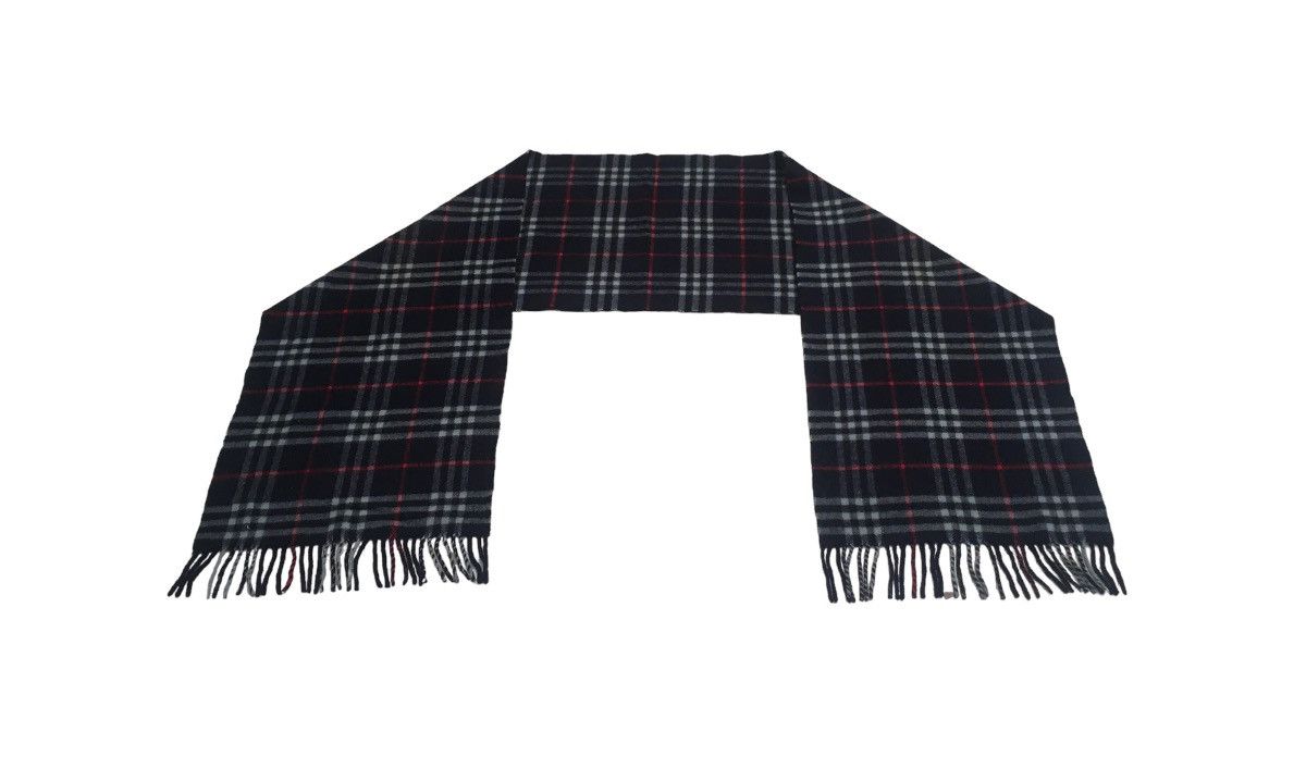 Burberry × Designer × Vintage Rare Design Vintage Brand Burberry's Lamb Wool Scarves 1990s Size ONE SIZE - 4 Thumbnail