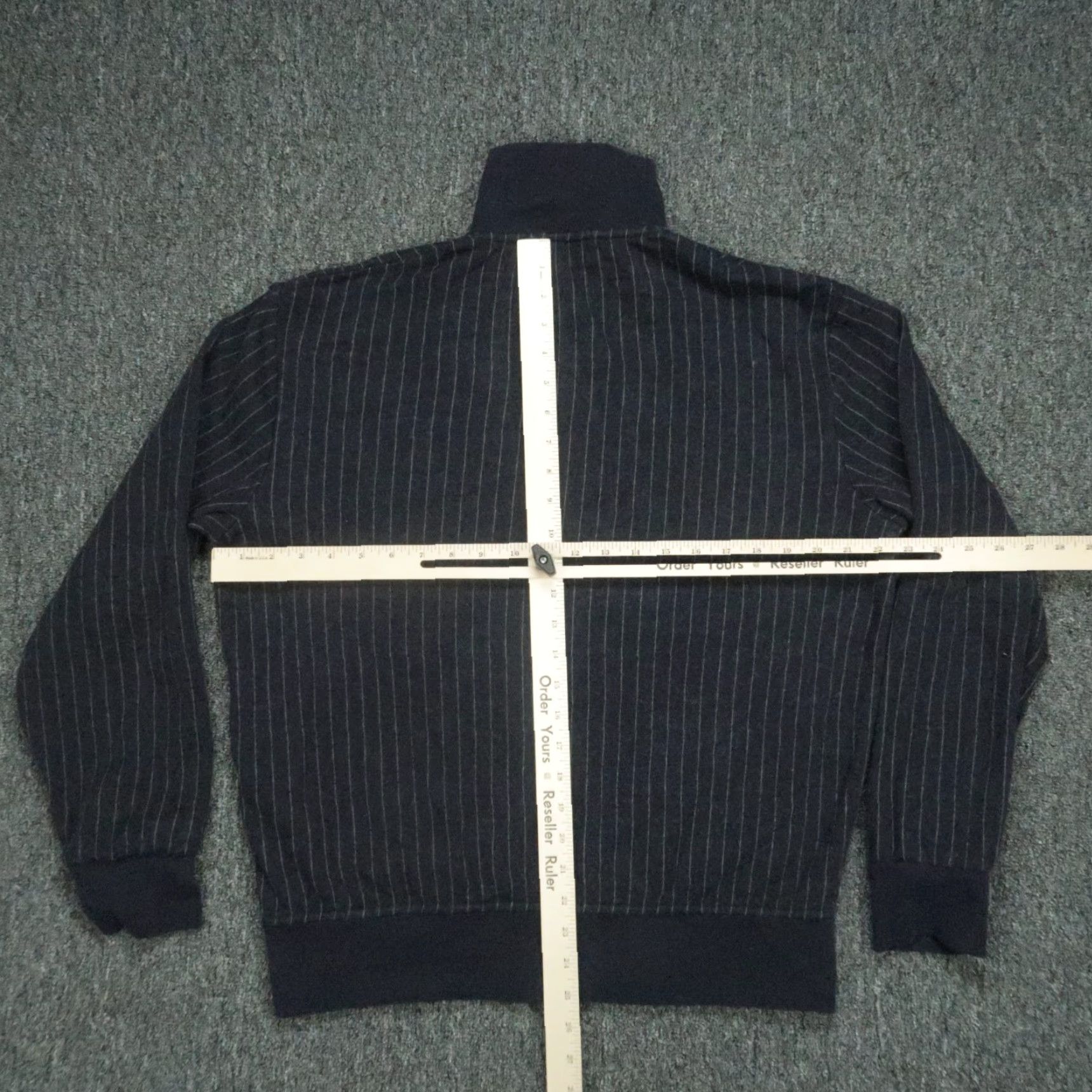 Polo Ralph Lauren Polo Ralph Lauren Jacket Men M Blue Pinstripe Full Zip Pockets Bomber Coat Size US M / EU 48-50 / 2 - 6 Thumbnail