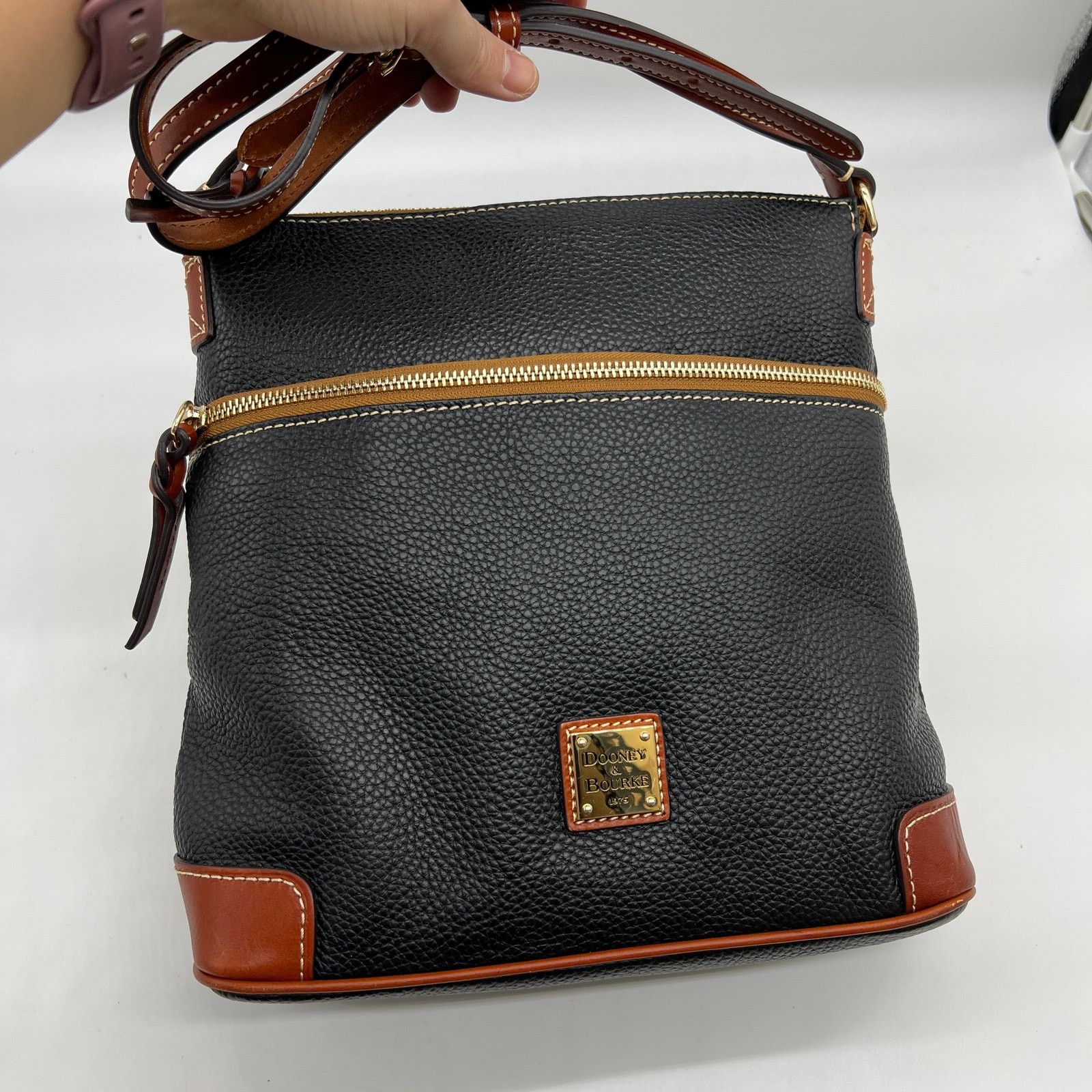 Dooney & Bourke Dooney & Bourke Pebble Leather Crossbody Purse Black Size ONE SIZE - 1 Thumbnail