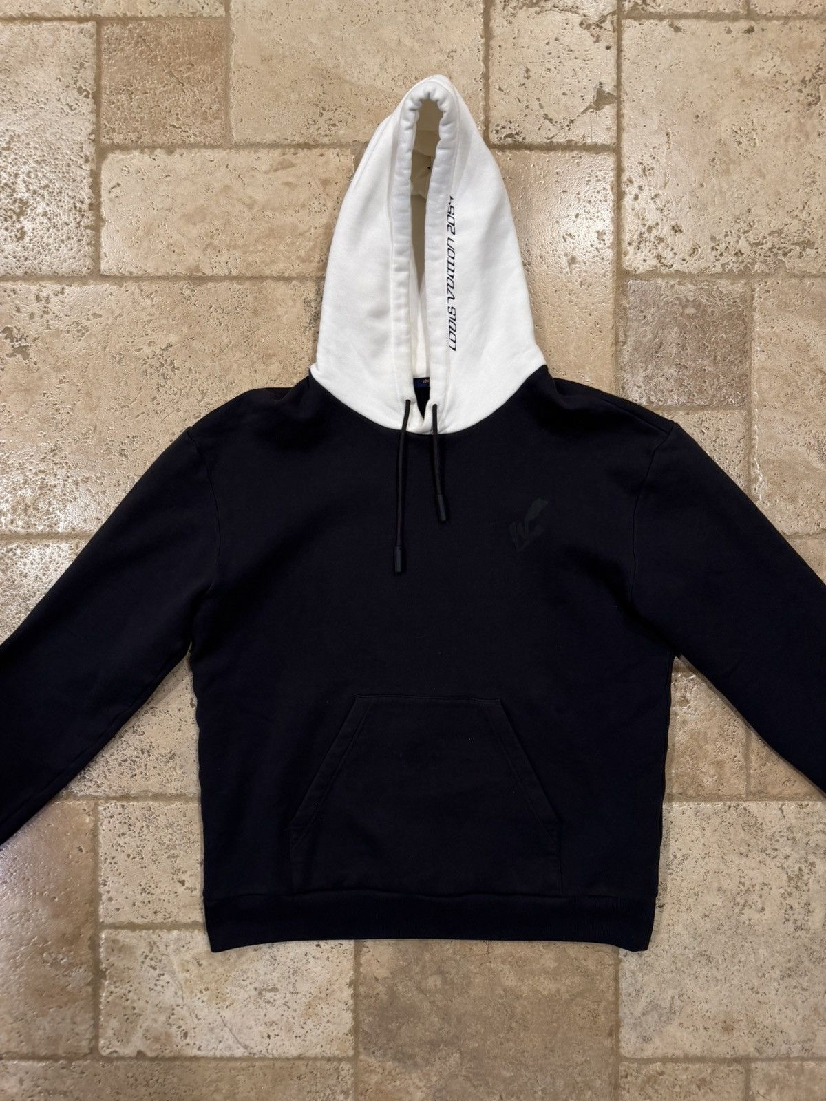 Louis Vuitton Louis Vuitton x Virgil 2054 White Hooded Black Hoodie Size US L / EU 52-54 / 3 - 5 Thumbnail
