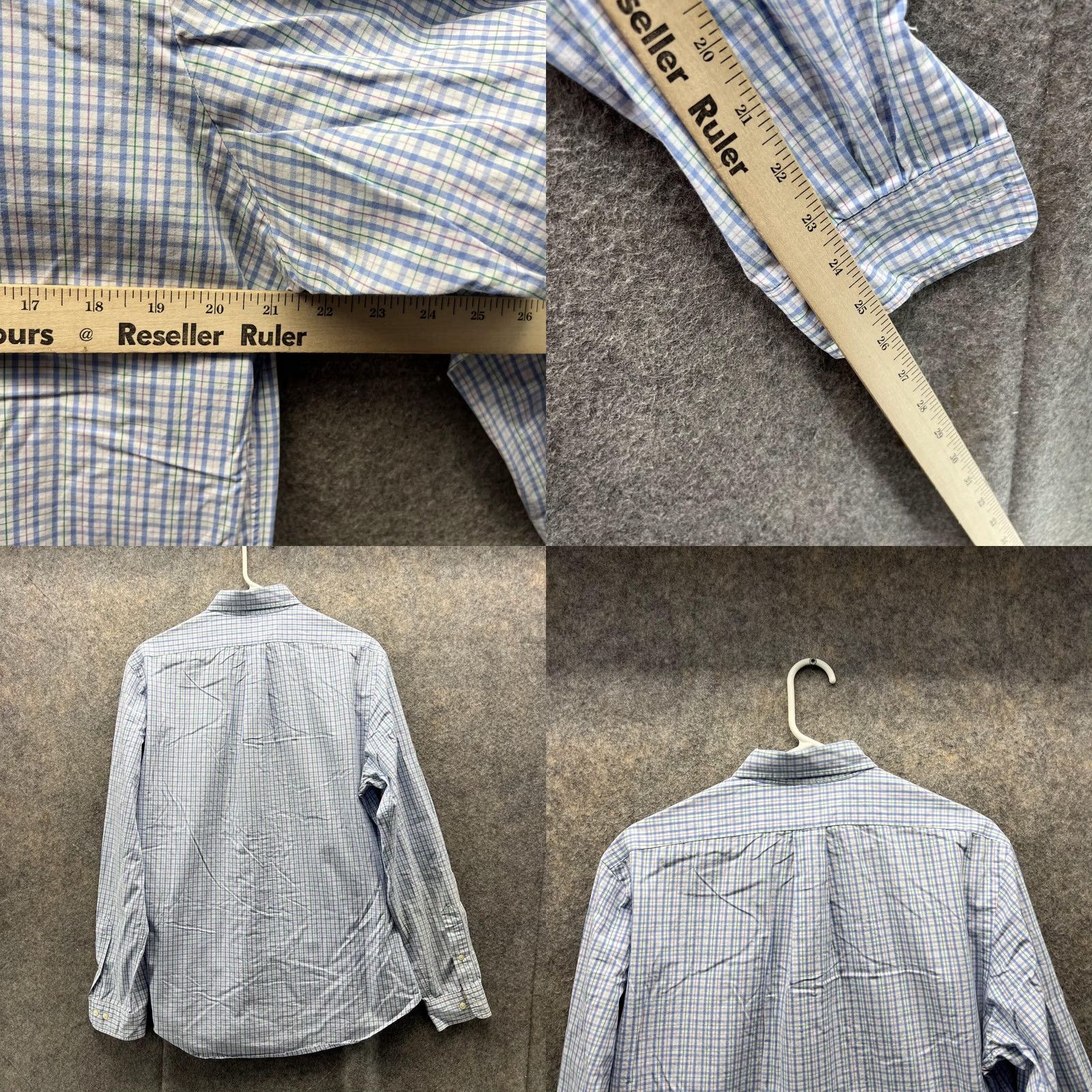 Ralph Lauren VINTAGE Ralph Lauren Shirt Men 15.5 34/35 Plaid Blue Button-Down Preppy Casual Formal Size US L / EU 52-54 / 3 - 8 Thumbnail