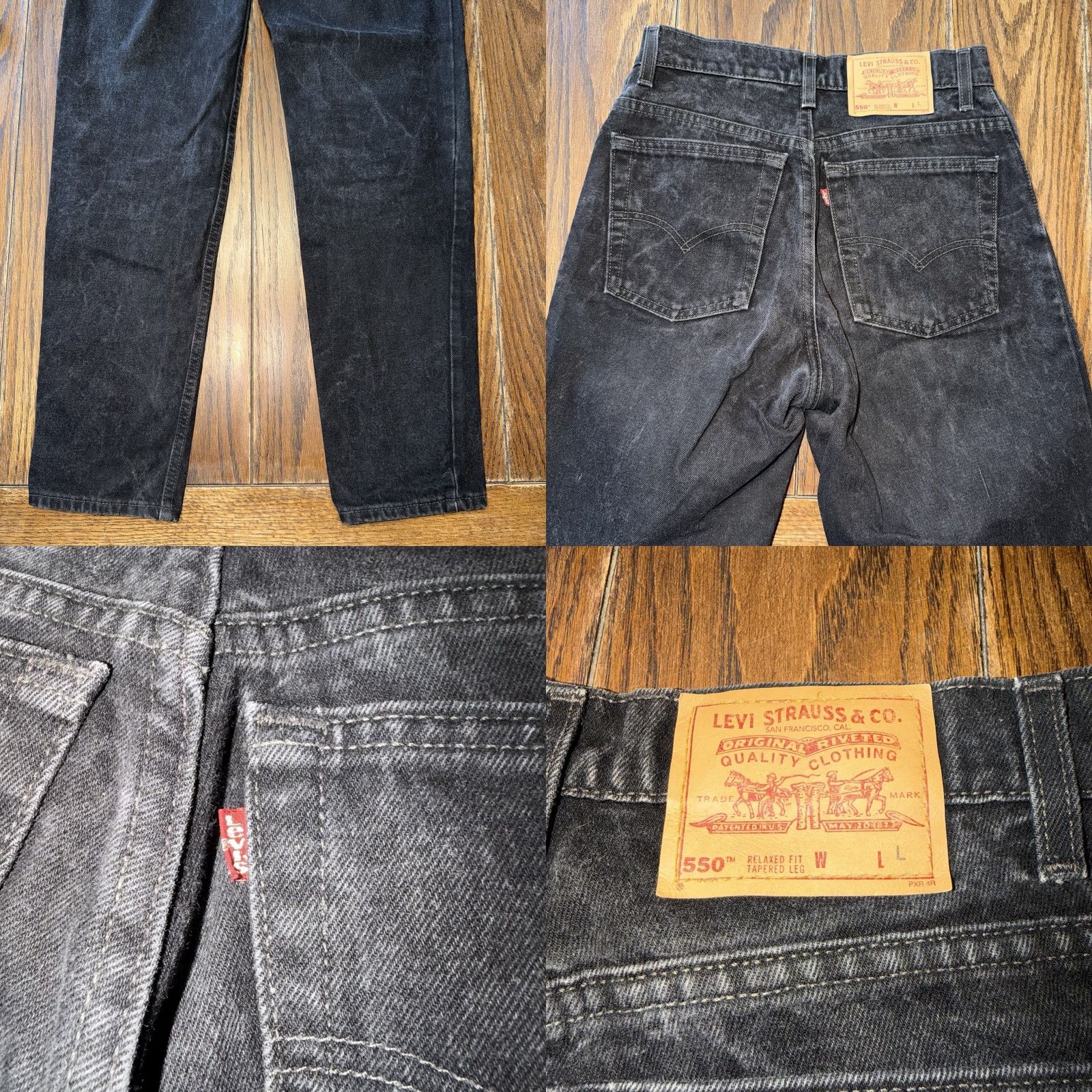 Levi's VINTAGE Levi's Jeans Womens 9 JR Long Black 550 Relaxed 90s Mom Made in USA Denim Jeans Men/Womens? Size 30" / US 8 / IT 44 - 8 Thumbnail