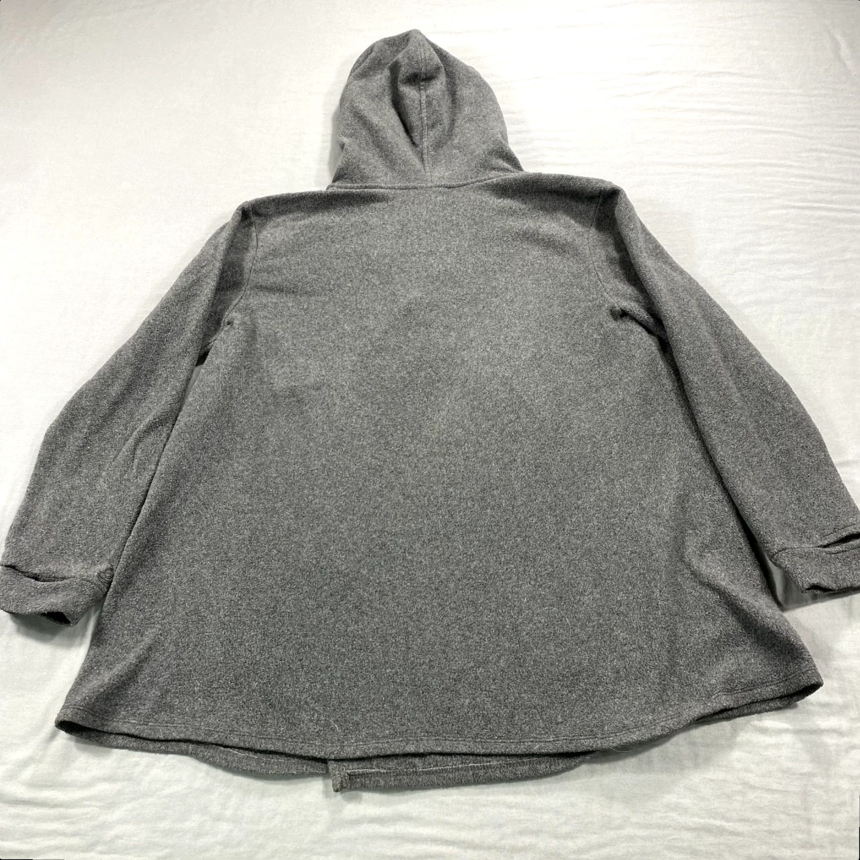 Vintage Cuddl Duds Hoodie Womens Small Gray Open Front Sweatshirt Stretch Comfort Size S / US 4 / IT 40 - 3 Thumbnail