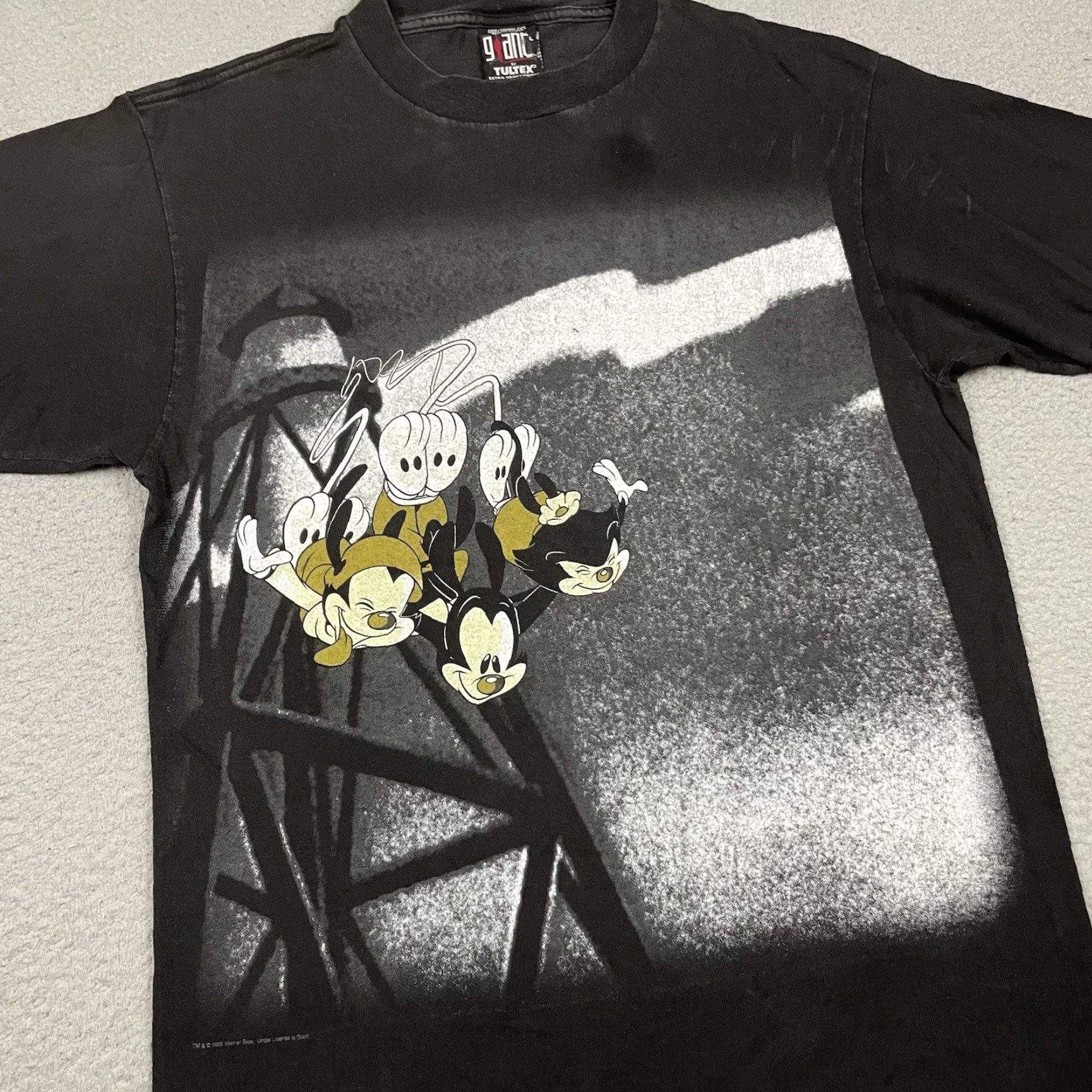Vintage VINTAGE Animaniacs T Shirt Men L Warner Bros Double Sided 90s Graphic Tee Black Cotton Logo WB Size US L / EU 52-54 / 3 - 2 Thumbnail