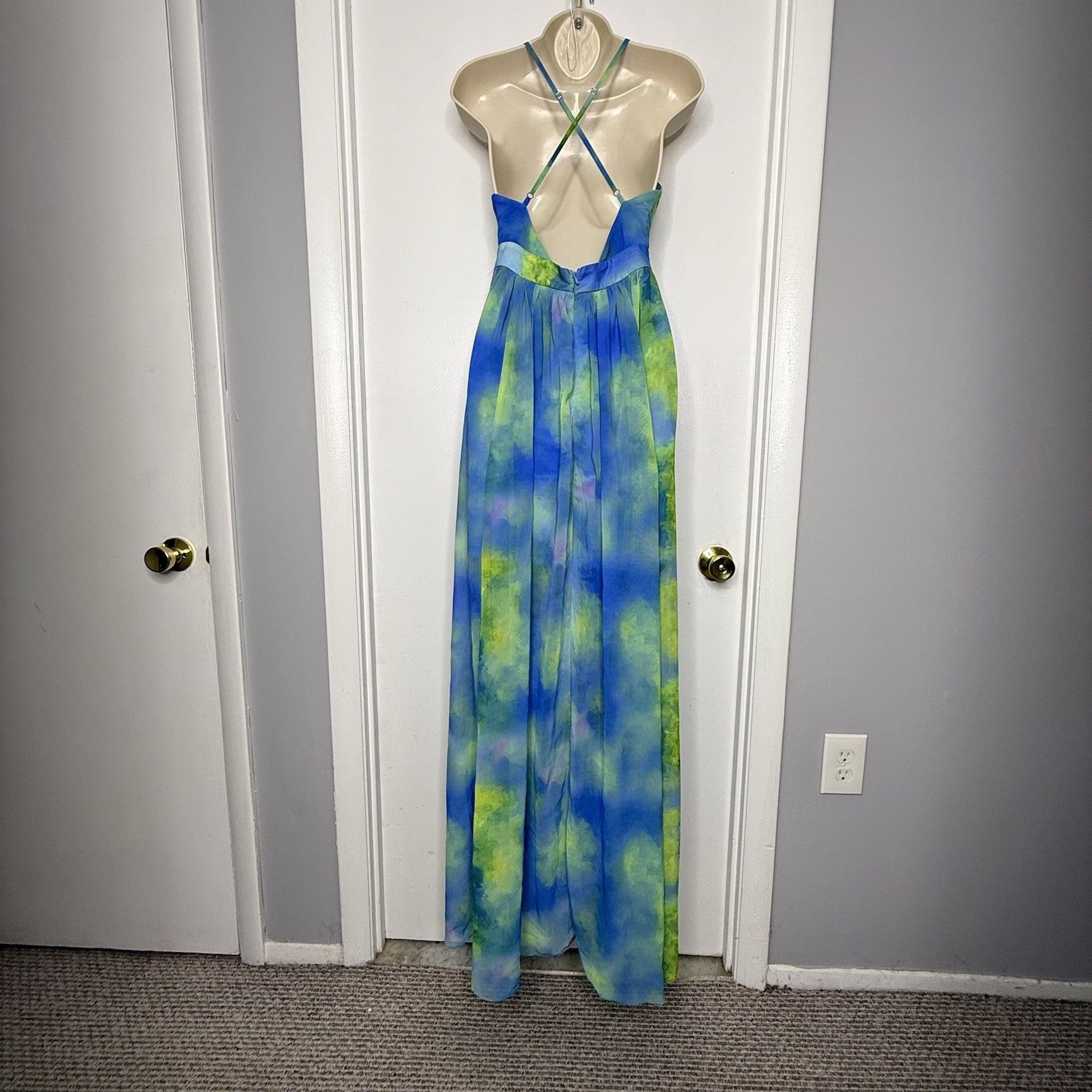 Other Luxxel Women Blue Green Tie Dye Maxi Dress M Babydoll Empire Size M / US 6-8 / IT 42-44 - 6 Thumbnail
