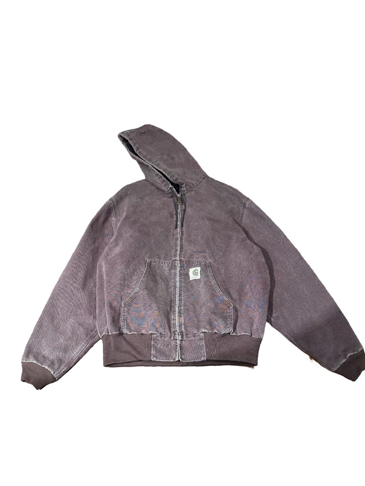 Carhartt × Vintage Burgandy Active Jacket Purple Carhartt Hooded