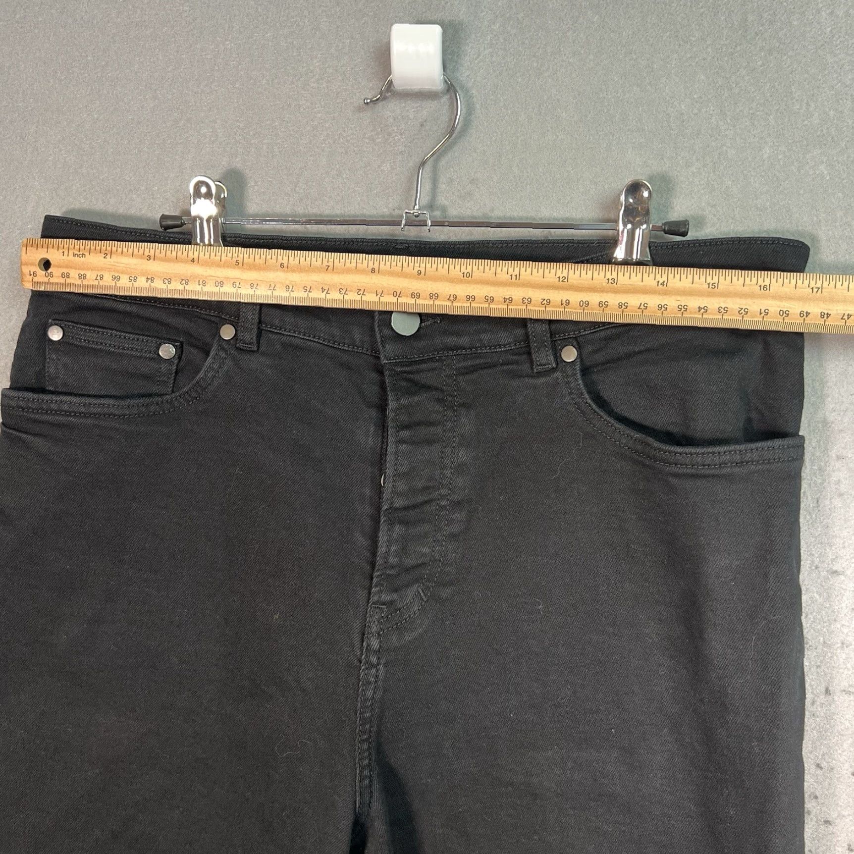 Cos COS Womens Jeans Cropped Relaxed Fit Black 31 Denim Straight Leg Size 24" / US 00 / IT 34 - 3 Thumbnail