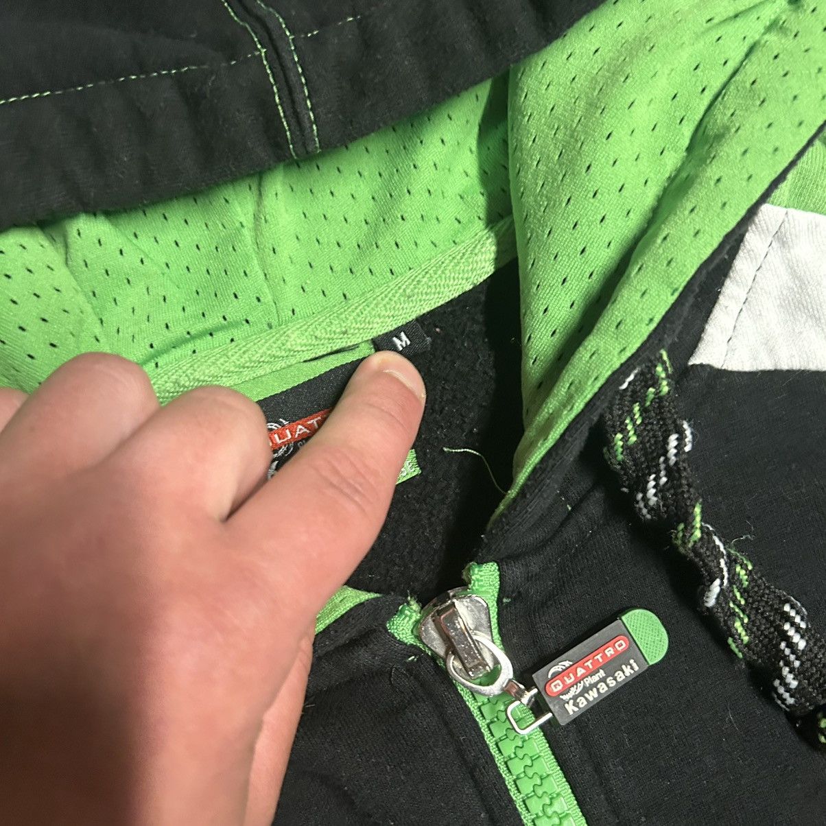 Vintage Y2K Kawasaki Racing Zip Up Hoodie Asap Rocky Style Japan Size US M / EU 48-50 / 2 - 4 Thumbnail