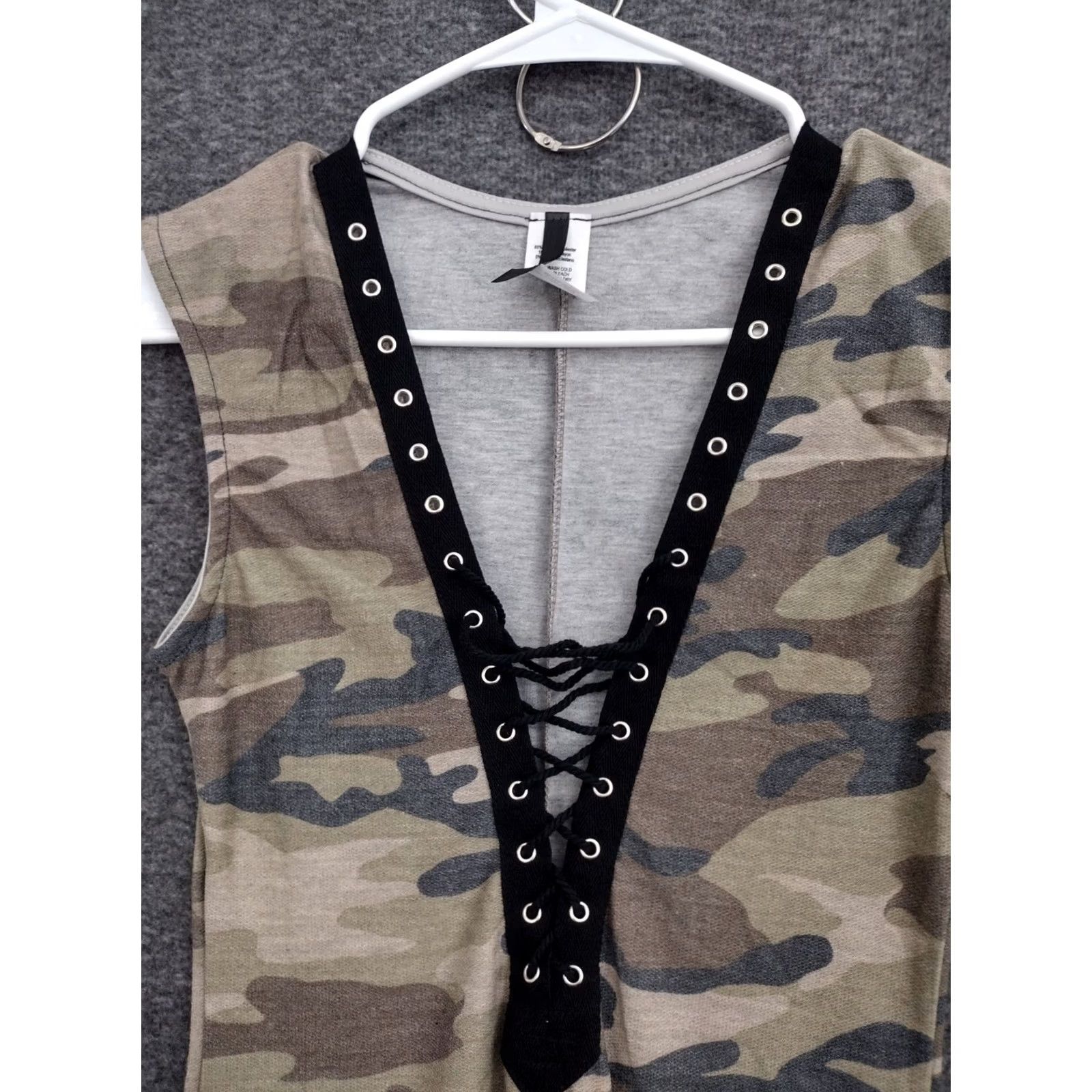 Vintage Codigo Jumpsuit M One Piece Body Suit Camouflage Sleeveless V-Neck Womens Size 32" / US 10 / IT 46 - 3 Thumbnail