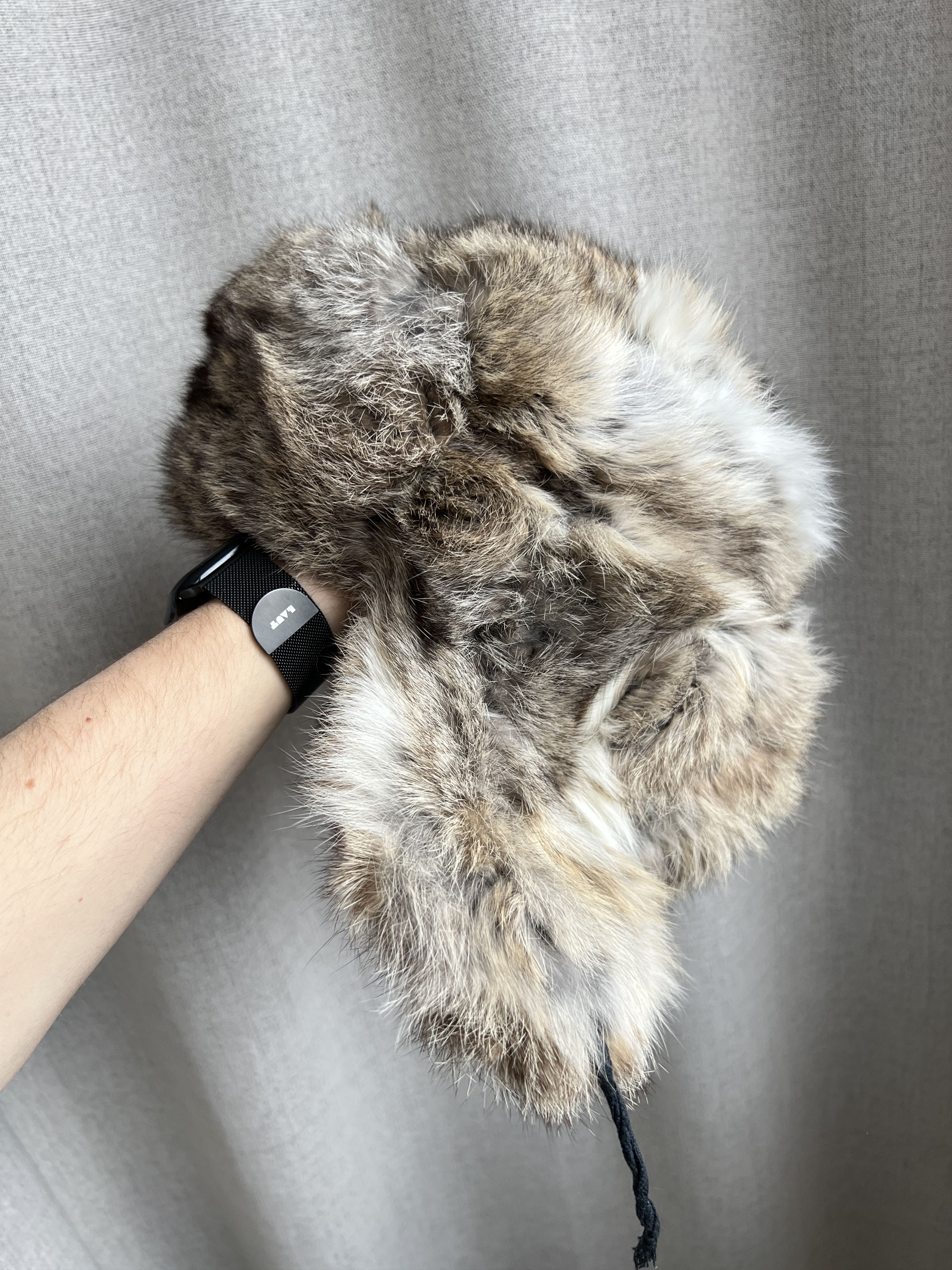 Vintage Vintage Ushanka Floppy Ears Real Rabbit Fur Hat Distressed Size ONE SIZE - 8 Thumbnail