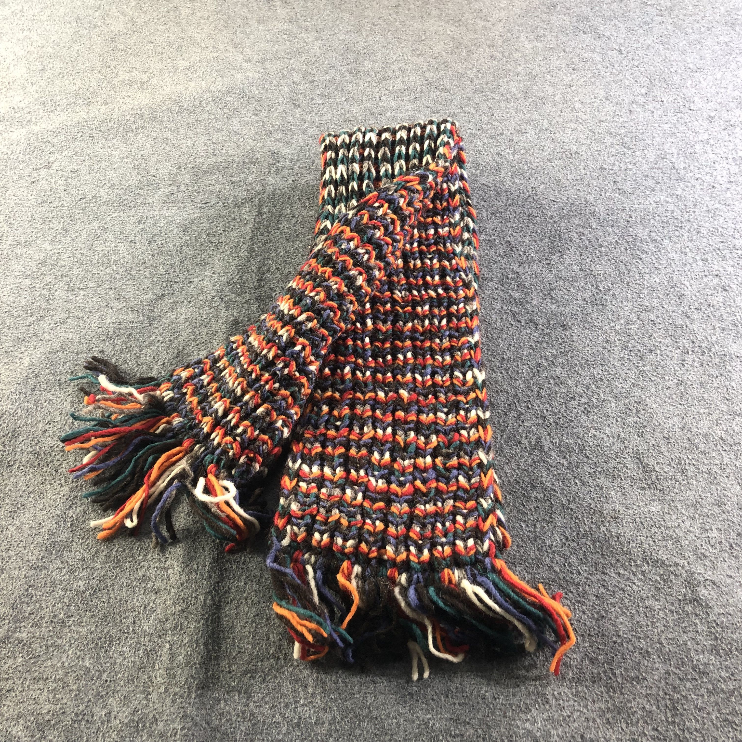 Japanese Brand Gaijin Made Knit Wool Scarf Muffler V1941 Size ONE SIZE - 5 Thumbnail