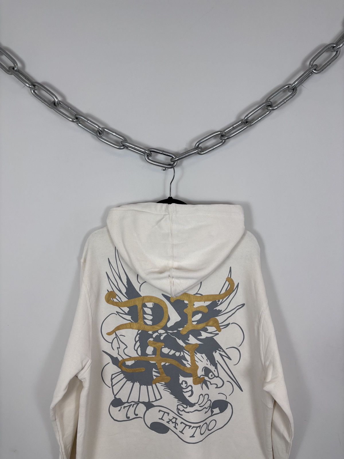 Ed Hardy Ed Hardy NWT Men’s Ivory True Love Tattoo Heart Hoodie Size US XL / EU 56 / 4 - 18 Thumbnail
