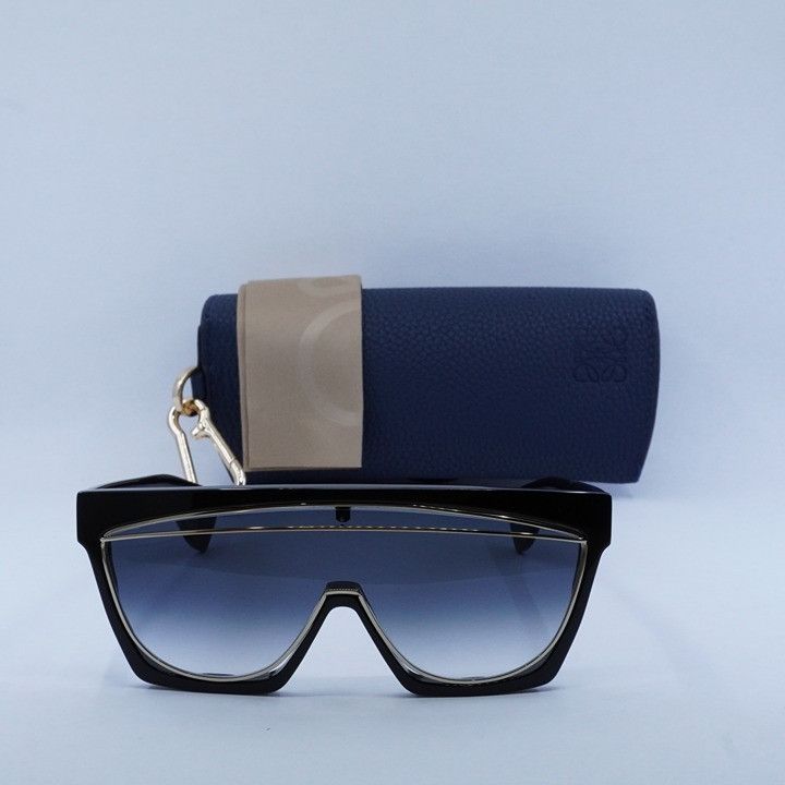 Loewe Loewe LW40012I 05B Sunglasses Black/Gold Shield Frame Size ONE SIZE - 9 Thumbnail