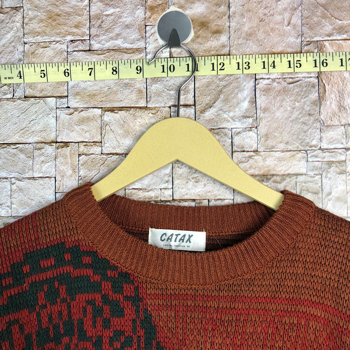 Homespun Knitwear Catax Orange art vintage japan sweatshirt Knitwear #A692 Size US M / EU 48-50 / 2 - 4 Thumbnail