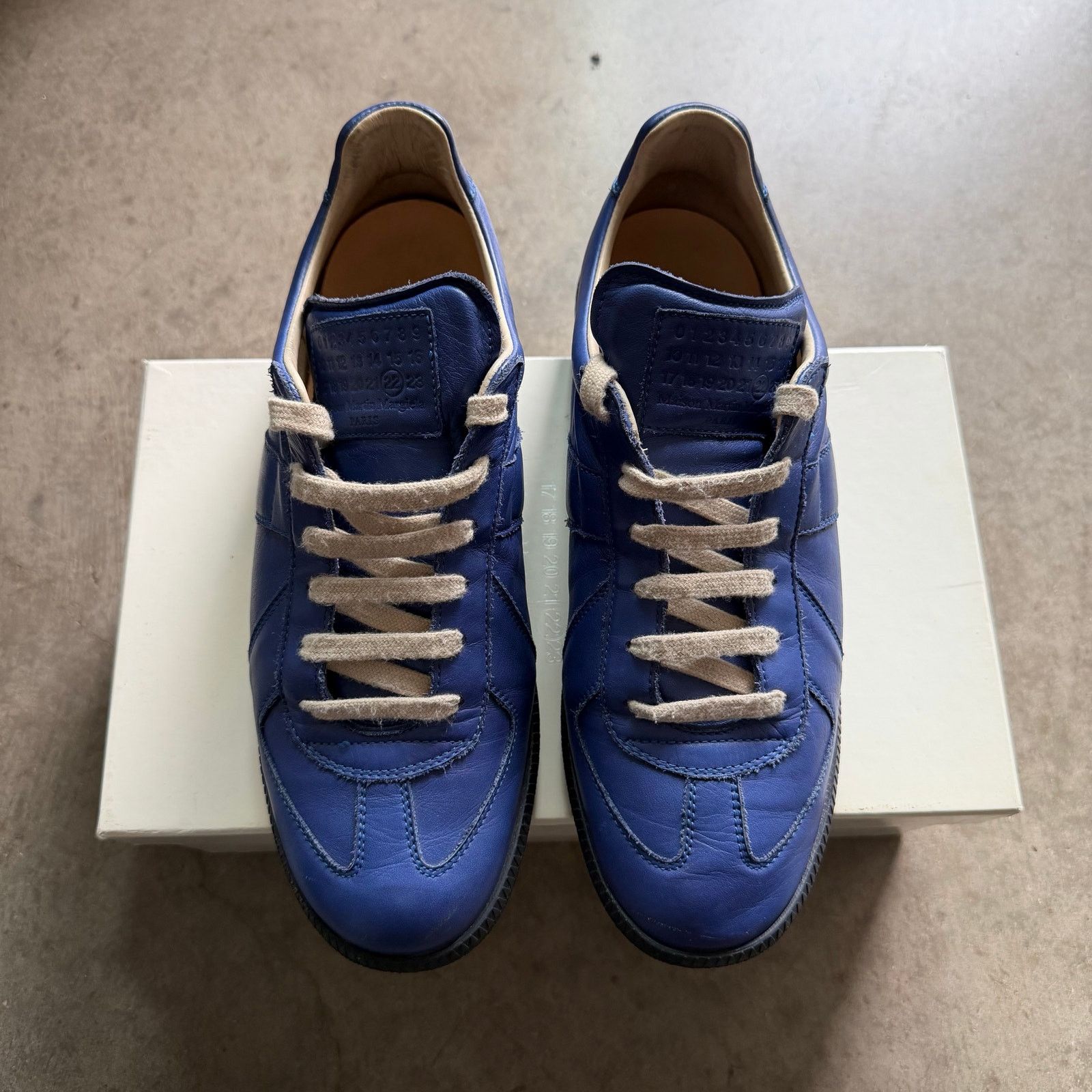 Maison Margiela Maison Margiela Gat Replica Blue Leather Black Sole Size US 8 / EU 41 - 4 Thumbnail