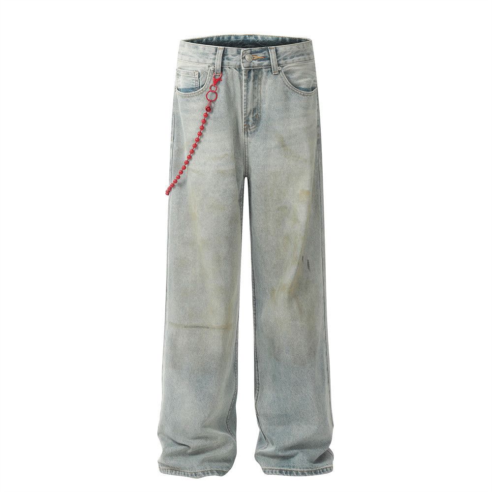 Japanese Brand × Jean American street side chain ink splash distressed jeans Size US 32 / EU 48 - 1 Thumbnail