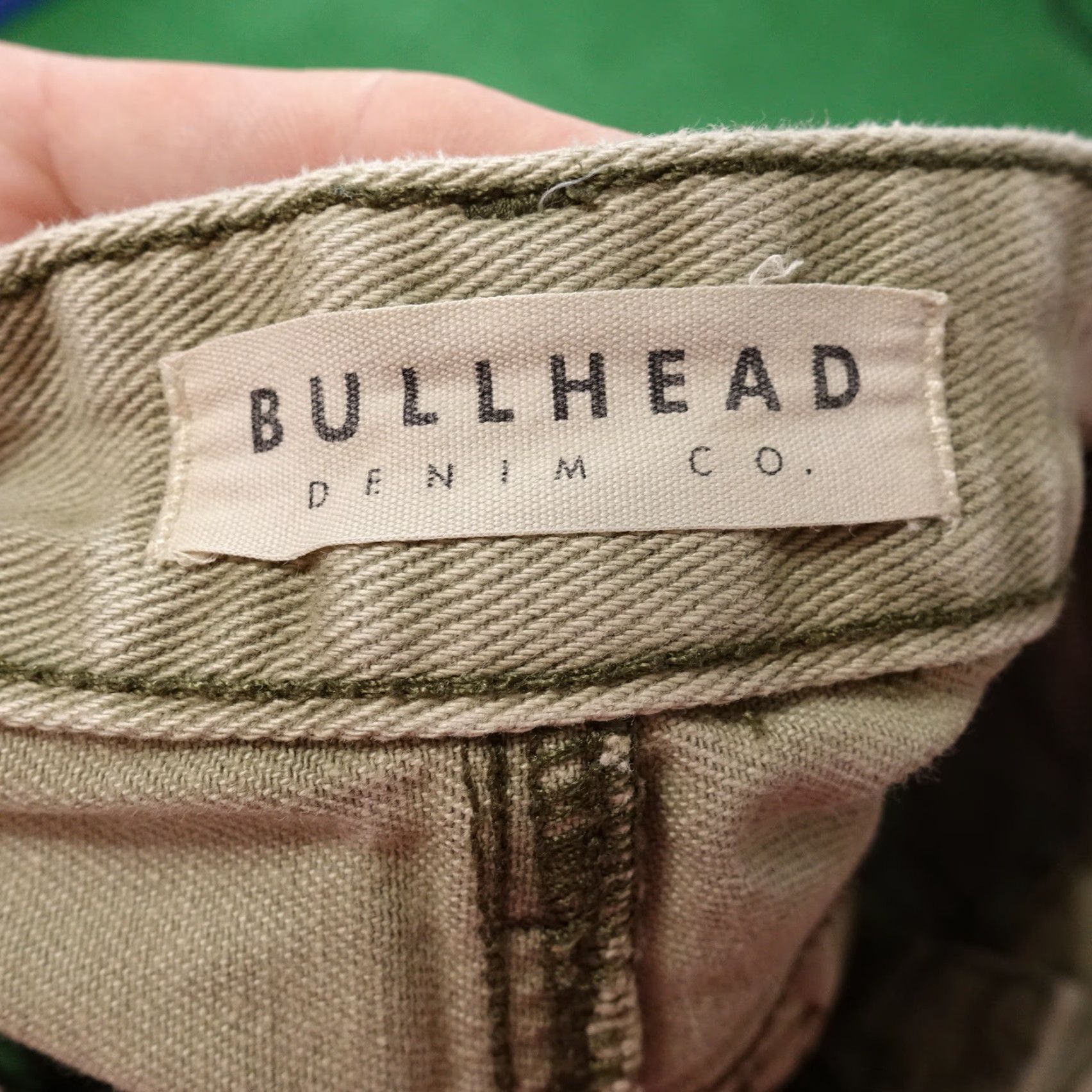 Denime BULLHEAD High-Rise Green Distressed Denim Jean Shorts Womens Size 24 Size 42" / US 20 - 5 Thumbnail