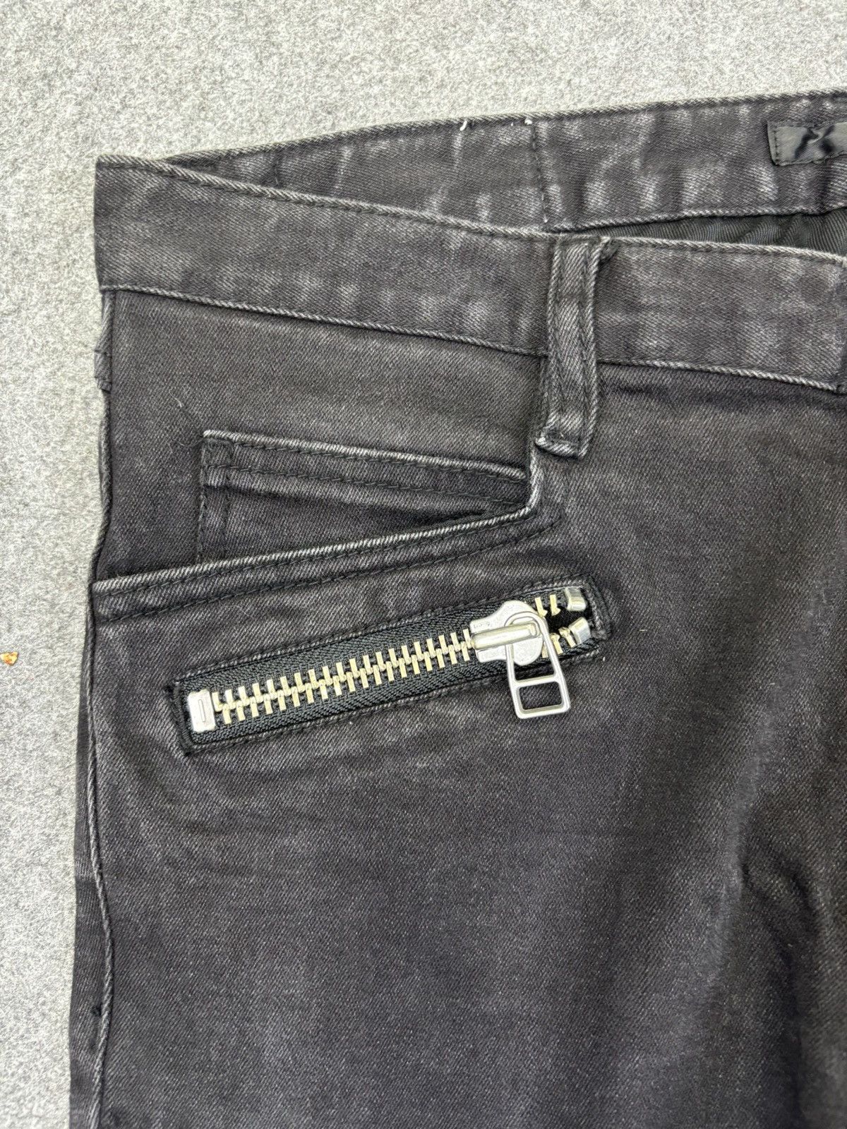 NO ID 💥Biker Denim💥No ID Biker Style Zipper Skinny Denim K28 Size US 33 - 5 Thumbnail